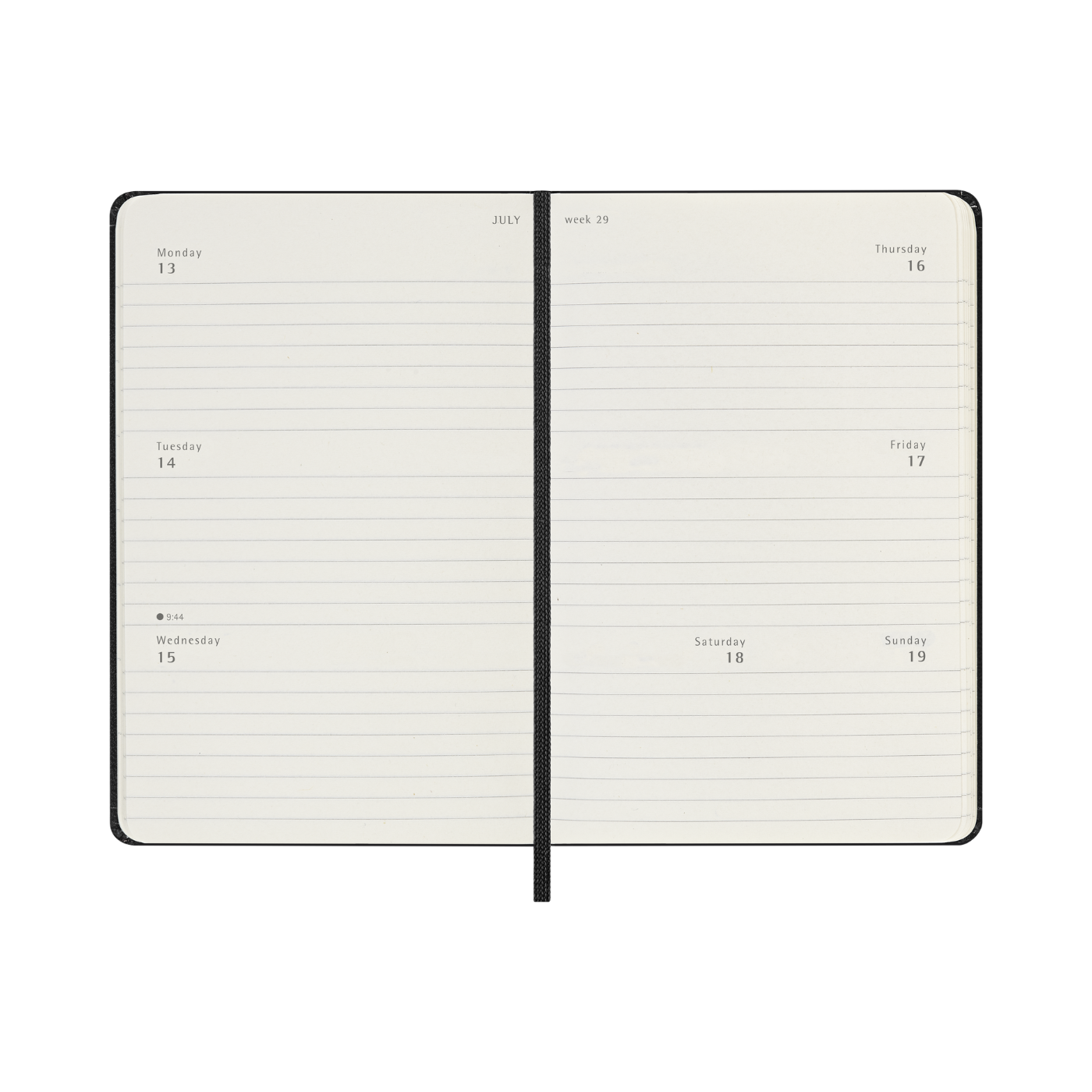 Moleskine Kalender Hard 12M Weekly Horizontal Pocket Sort 2026
