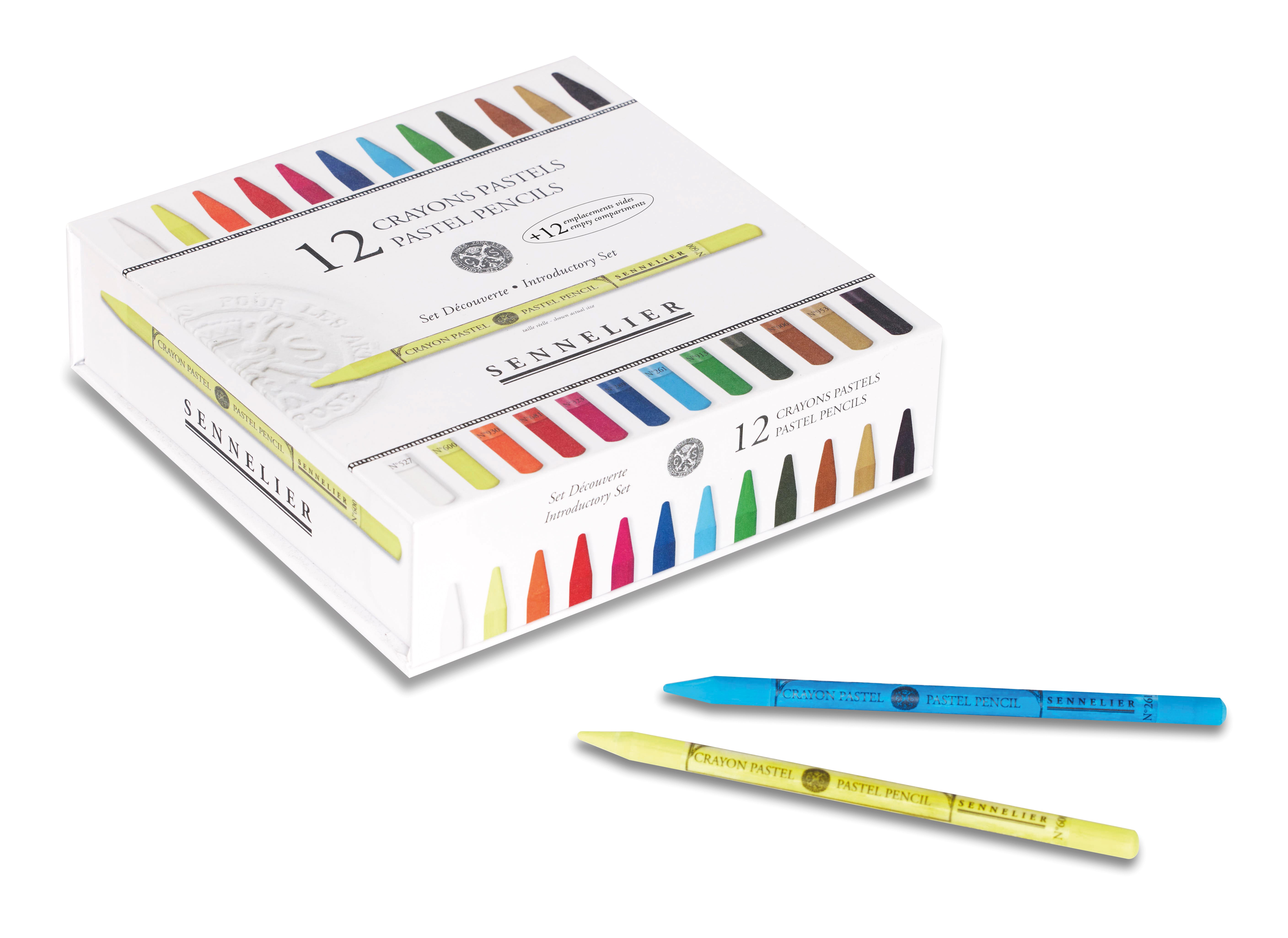 Sennelier Pastel Pencil Sæt 12 stk. + 12 tomme