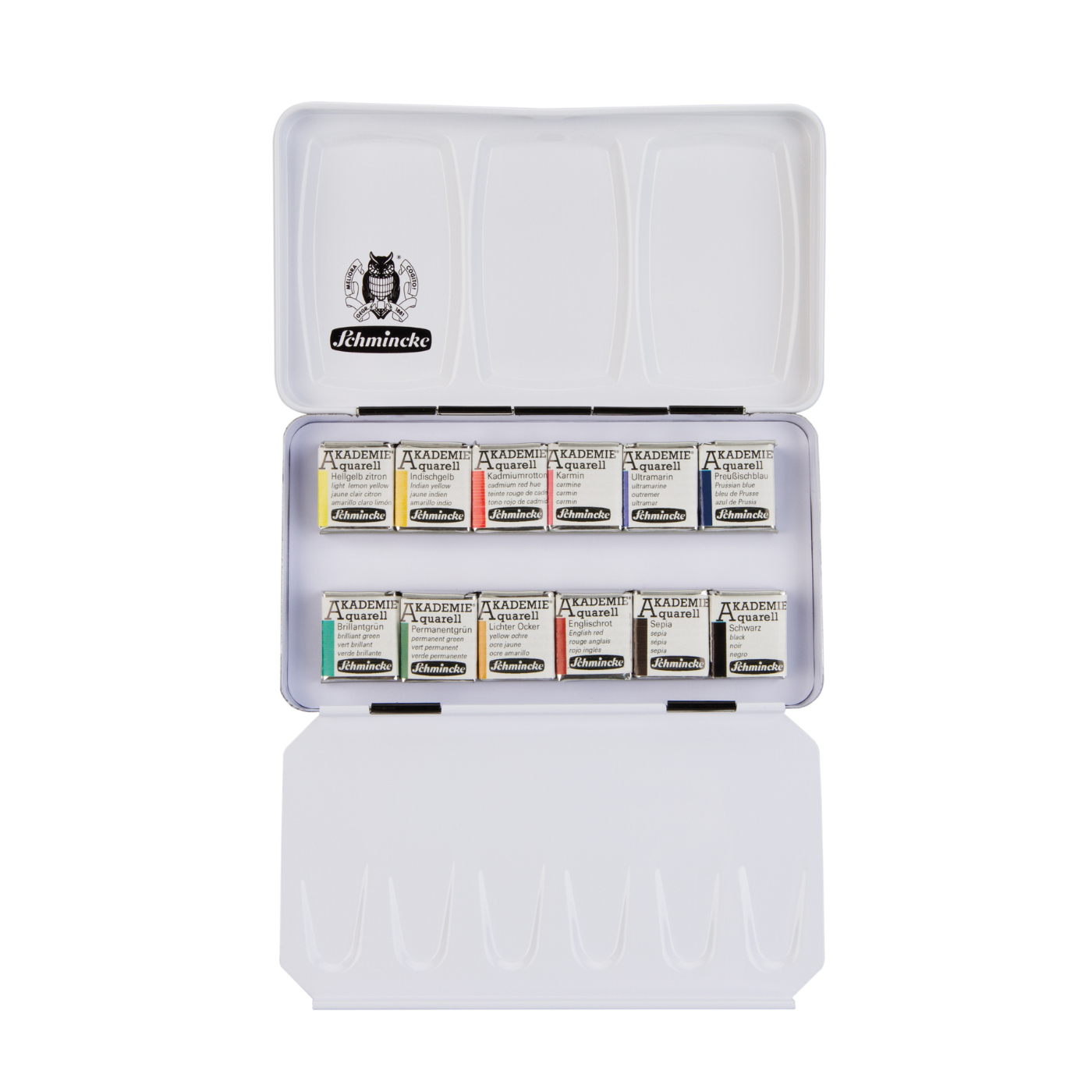 Schmincke Akademie akvarelsæt 12 stk. ½ pans (75112097)