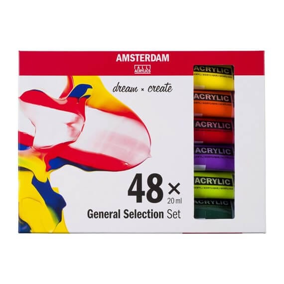 Amsterdam Akrylmaling 48x20 ml Amsterdam akrylmaling sæt (Flere Varianter)