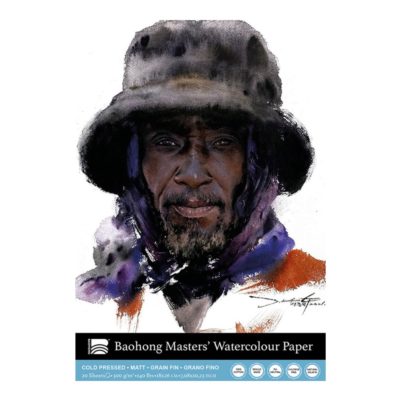Baohong Masters' Aquarellblock – Porträt
