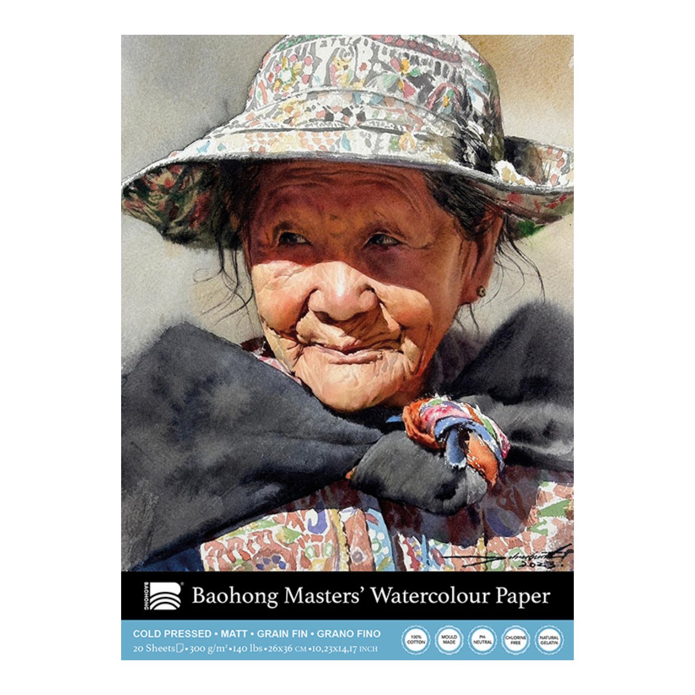 Baohong Masters' Aquarellblock – Porträt