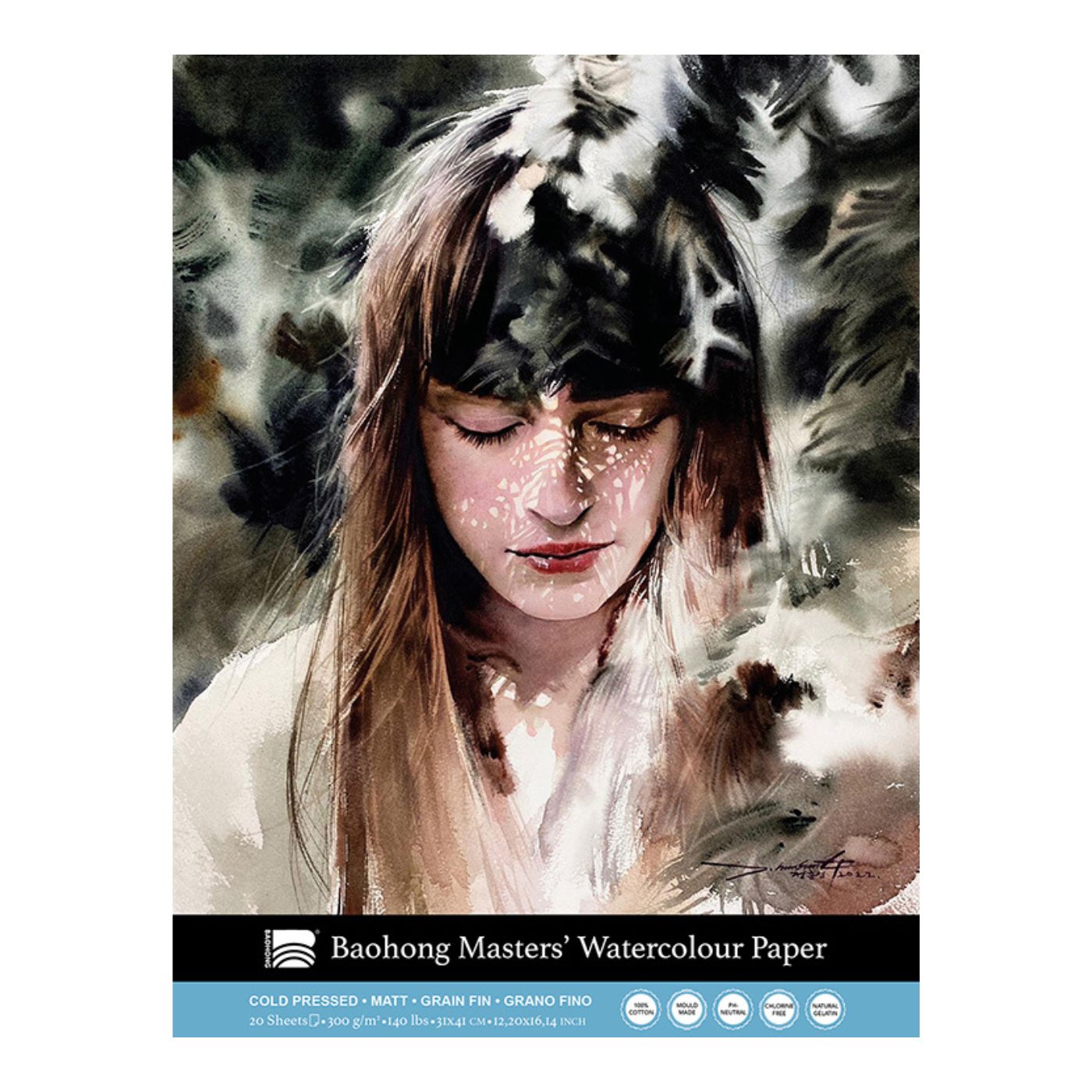 Baohong Masters' Aquarellblock – Porträt