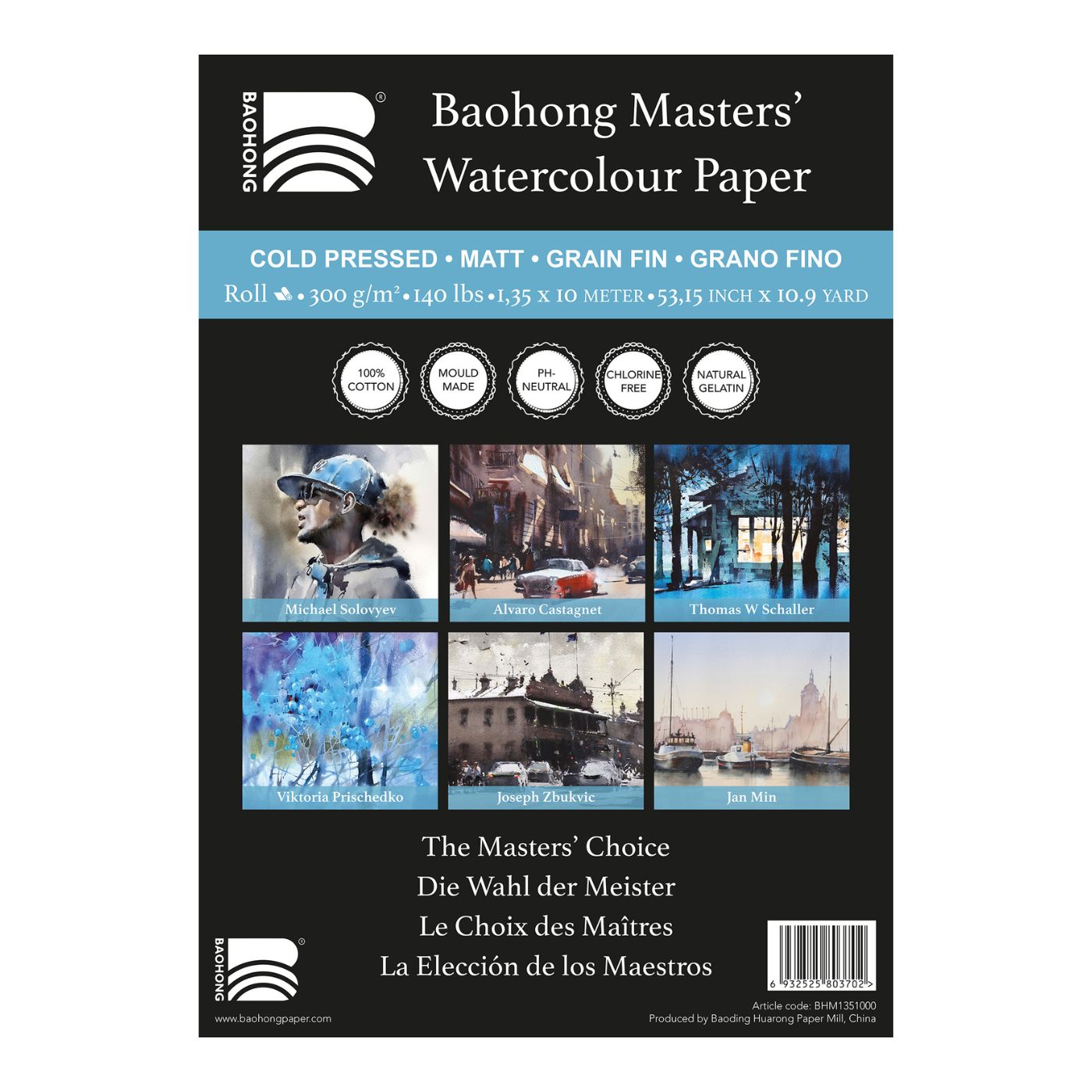Baohong Masters' Aquarellpapier – ganze Rolle