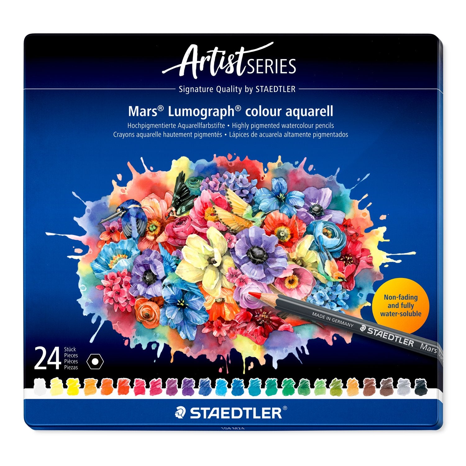 Staedtler Mars Lumograph colour Aquarell sæt 24 stk.
