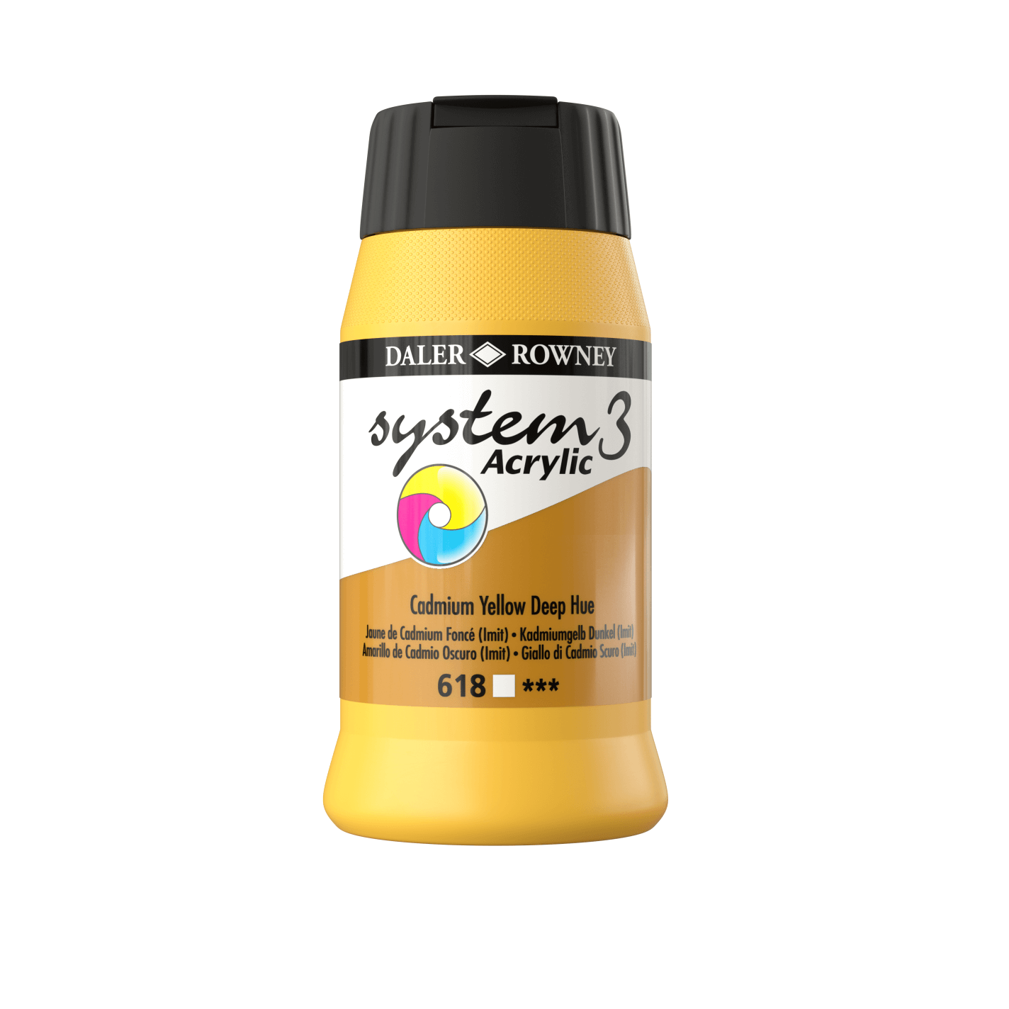Daler Rowney Akrylmaling 500ml Cadmium Yellow Deep Hue