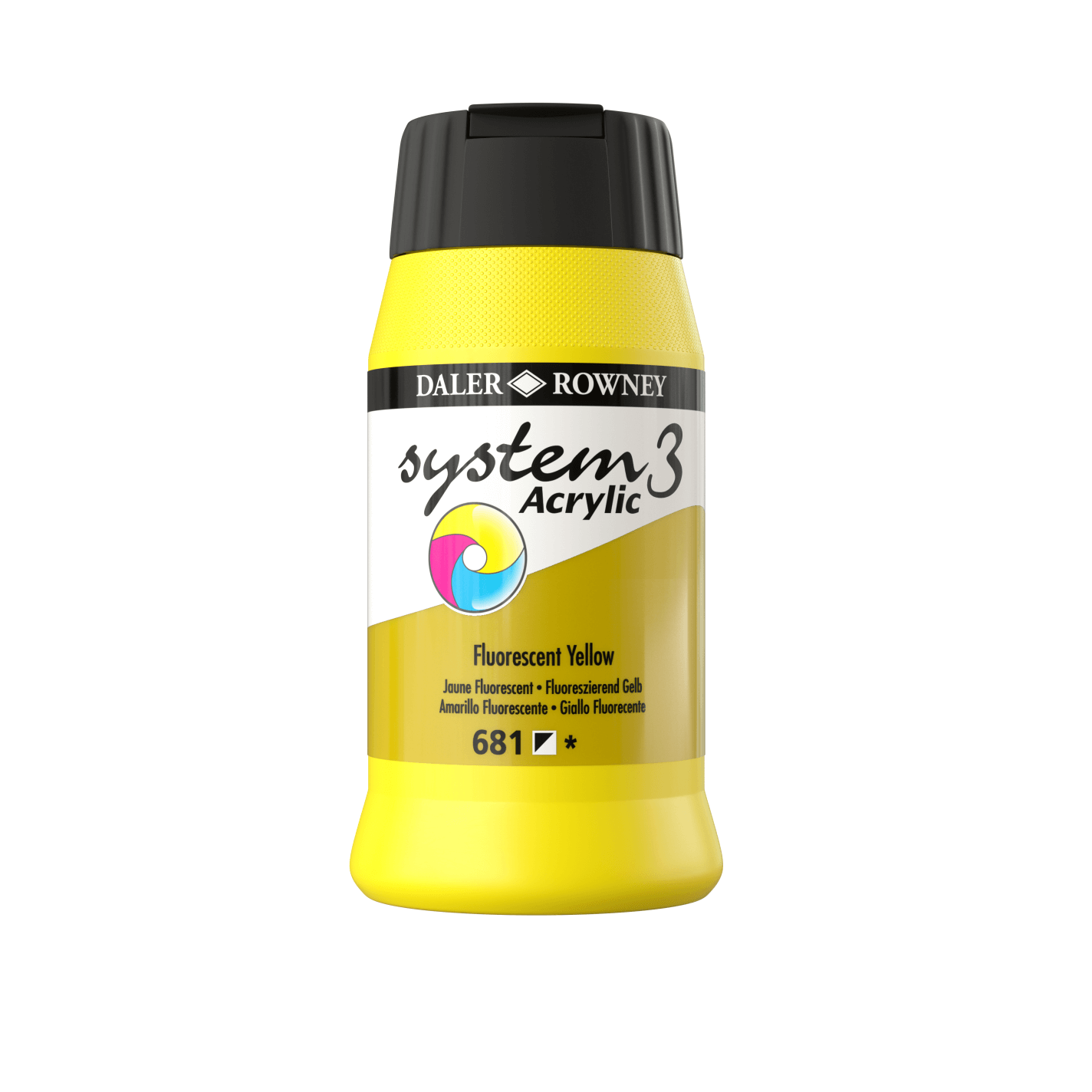Daler Rowney Akrylmaling 500ml Fluorescent Yellow