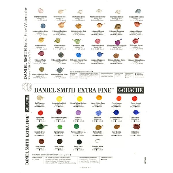 Daniel Smith Daniel Smith Dot Card 266 akvarelfarver + 22 gouache