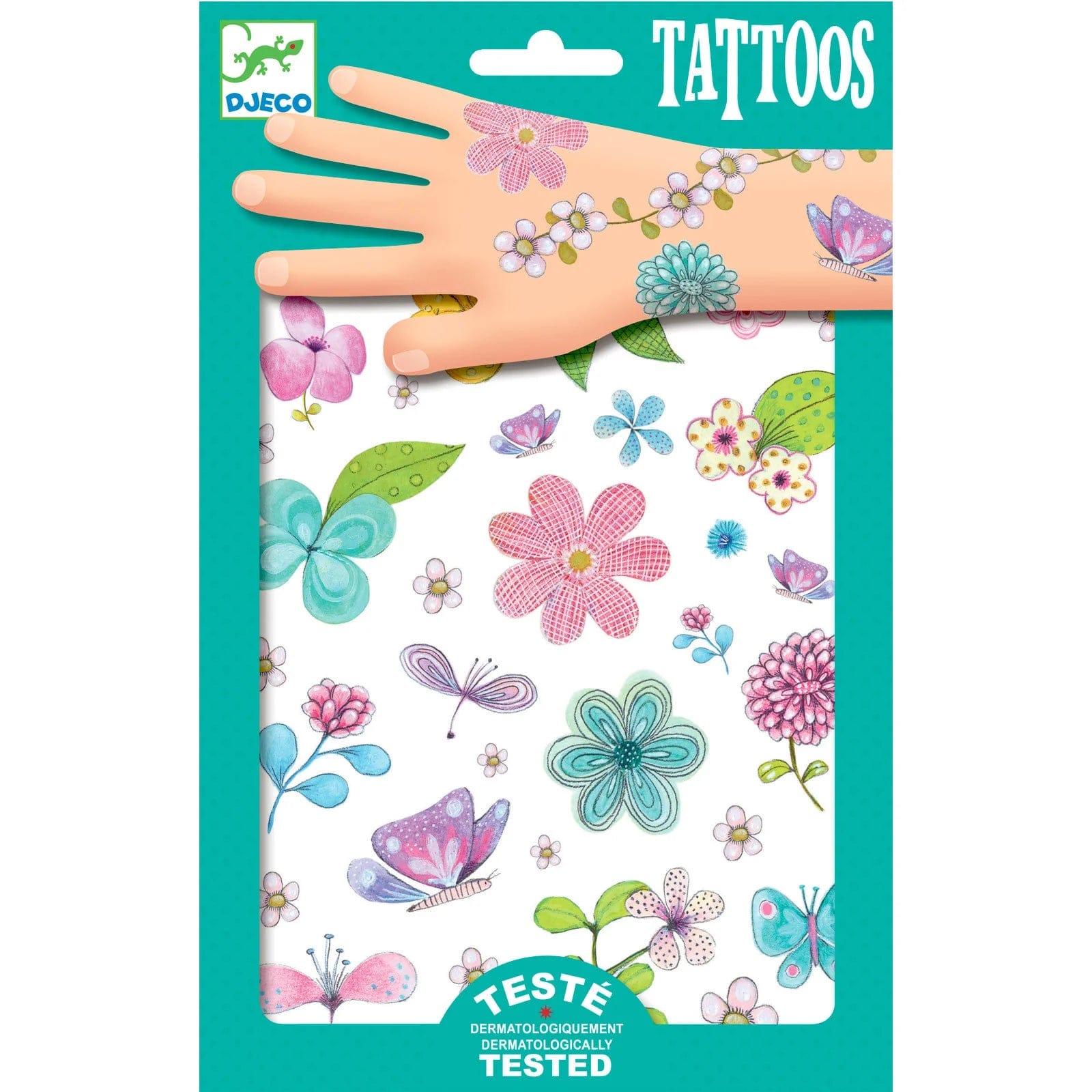 Djeco Aktivitetssæt DJECO små tatoveringer blomster