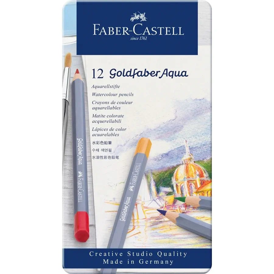 Faber-Castell Akvarelmaling Faber-Castell Goldfaber akvarel tin 12 ass