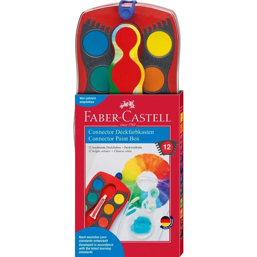 Faber-Castell Faber-Castell Dækfarver Connector 12 Farver Rød