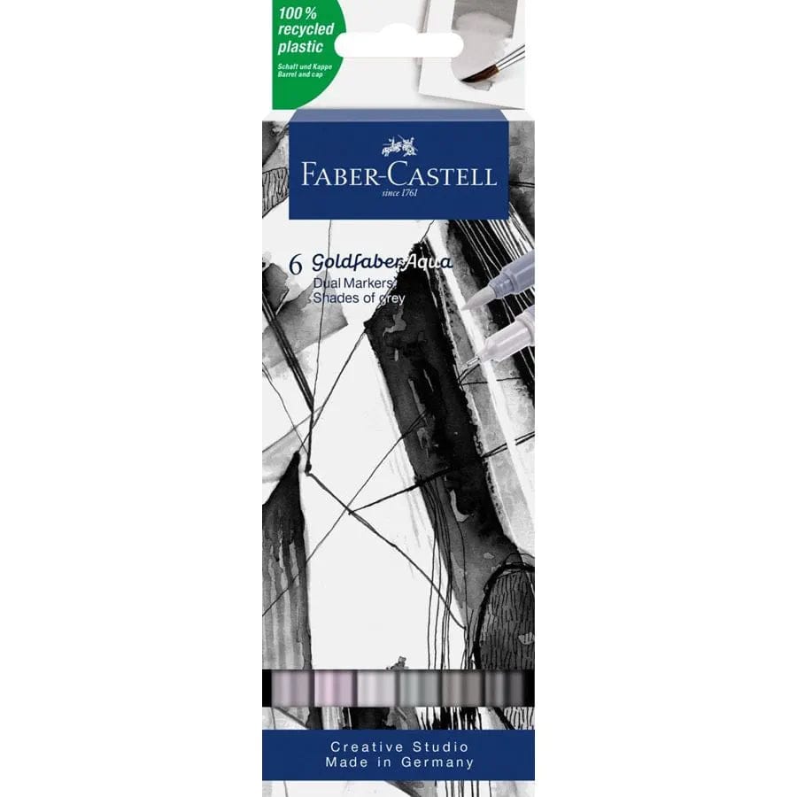 Faber-Castell Faber-Castell Goldfaber Aqua Dual marker Shades of grey 6 ass