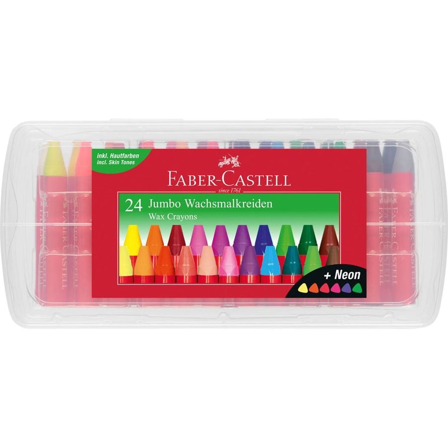 Faber-Castell Farveblyanter Faber-Castell Jumbo Wax Crayons box 24 stk