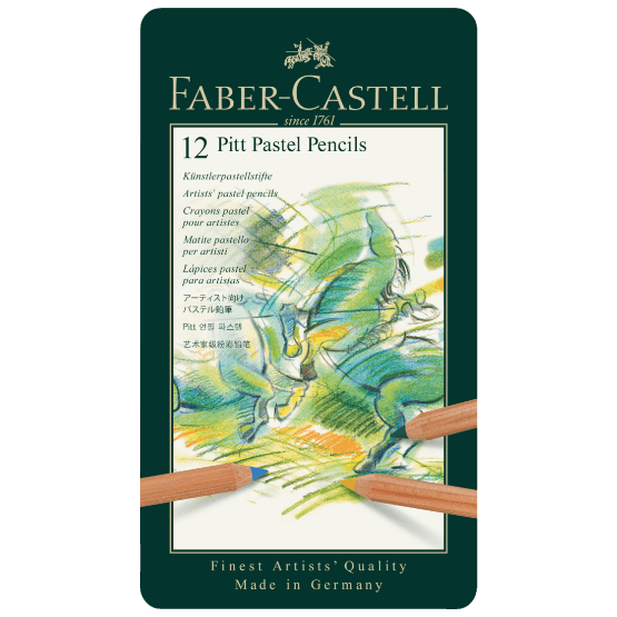 Faber-Castell Farveblyanter Faber-Castell Pitt pastel tinæske - 12 farver