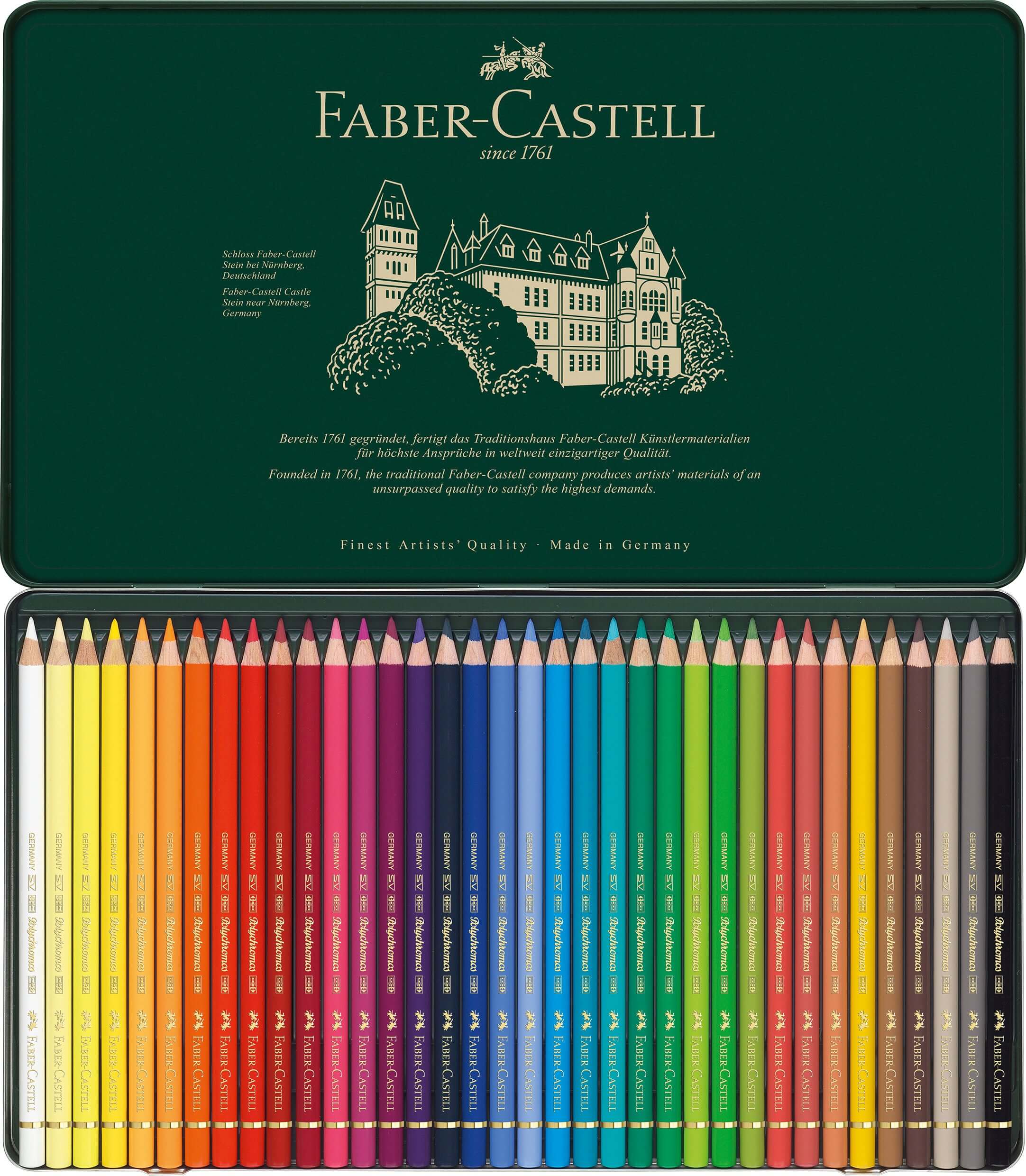 Faber-Castell Farveblyanter Faber-Castell Polychromos tinæske - 36 farver