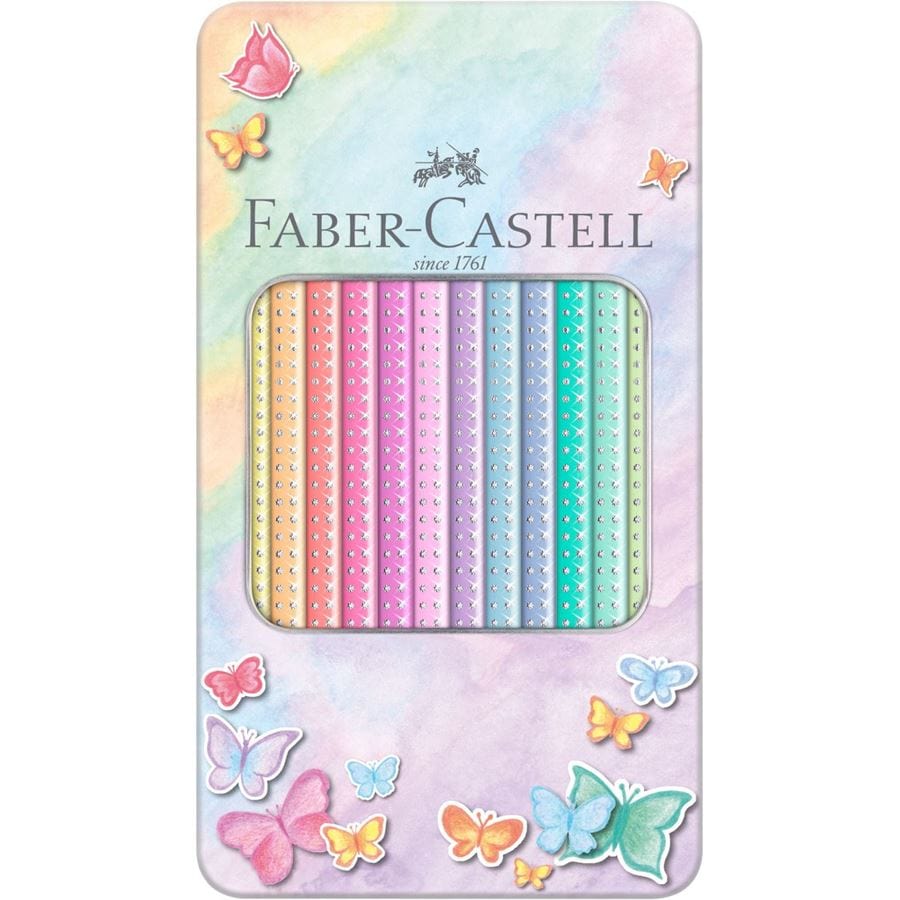 Faber-Castell Farveblyanter Faber-Castell Sparkle Tinæske Pastel 12stk