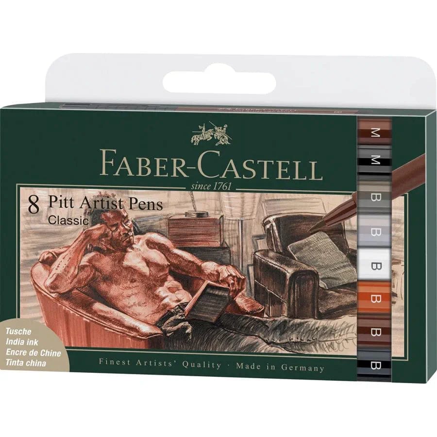 Faber-Castell FC Pitt artist pen B Classic 8 ass.