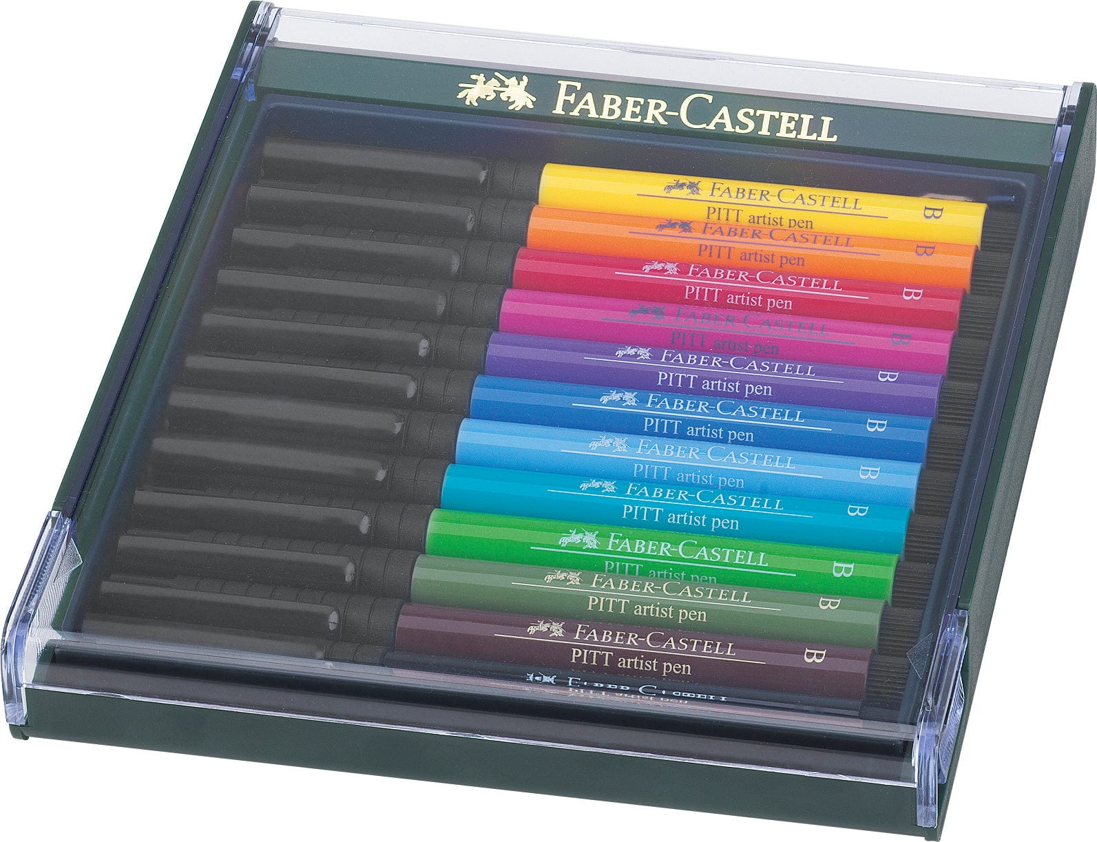 Faber-Castell Tuscher Pitt artist pen gavesæt klare farver - 12 farver