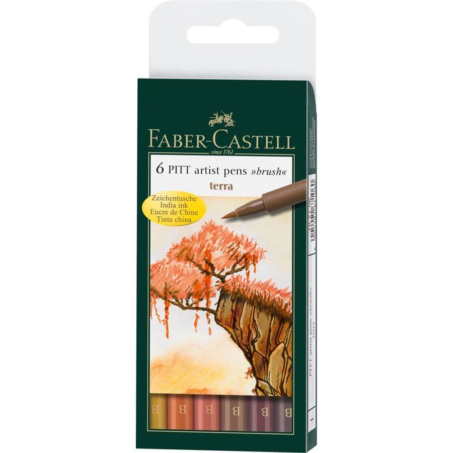 Faber-Castell Tuscher Terra Faber-Castell Pitt Artist Pens Brush sæt (Flere Varianter)