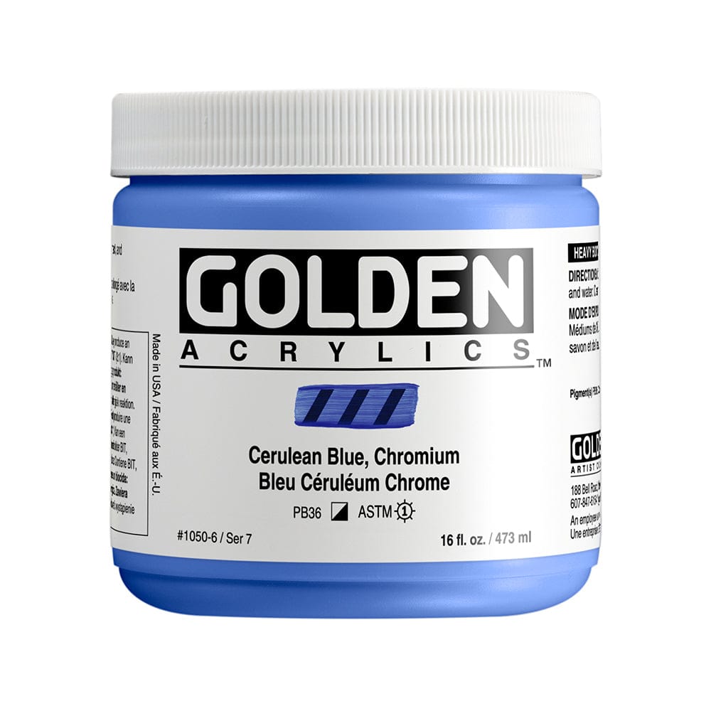 Golden Heavy Body 473ml Cerulean Blue, Chromium
