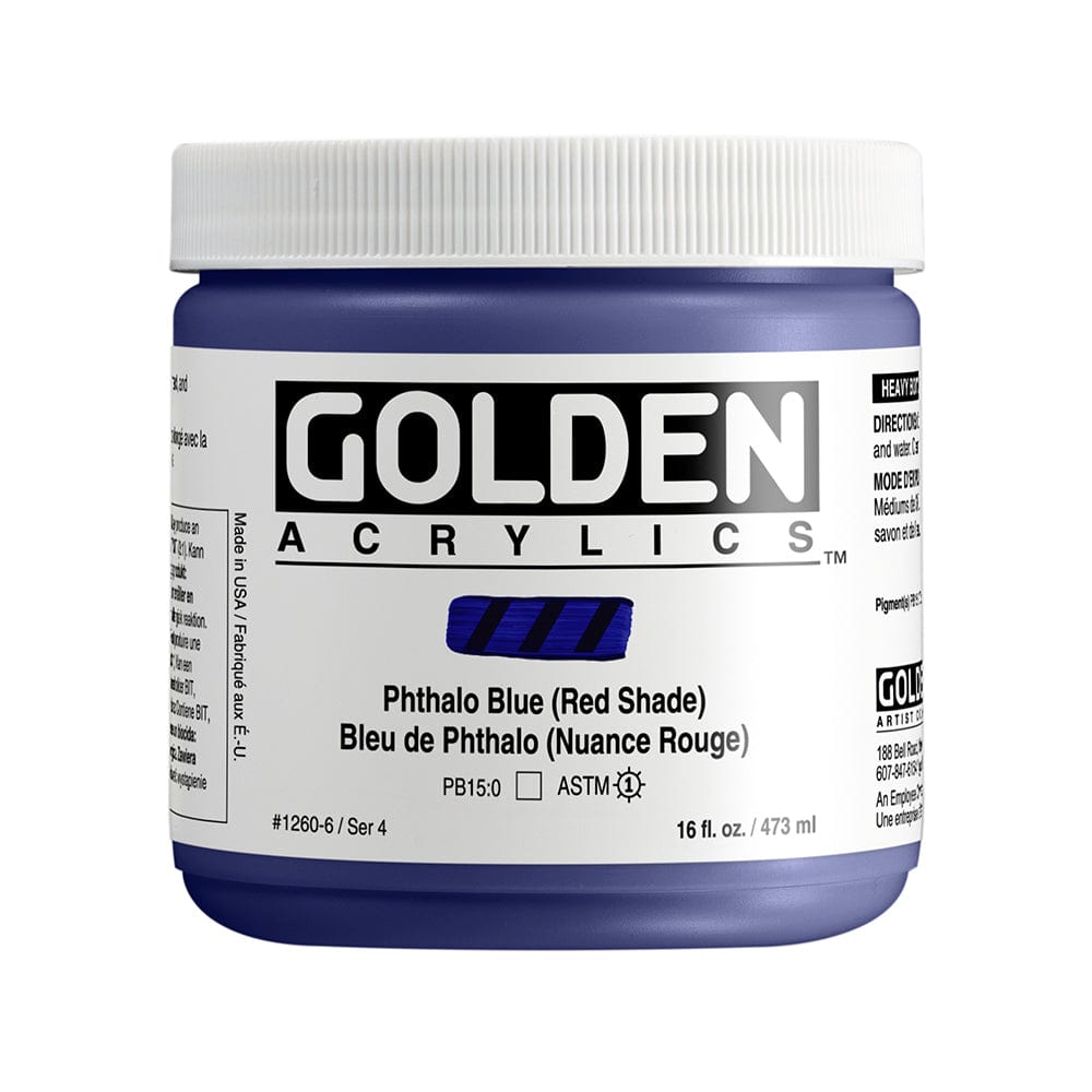 Golden Heavy Body 473ml Phthalo Blue (Red Shade)
