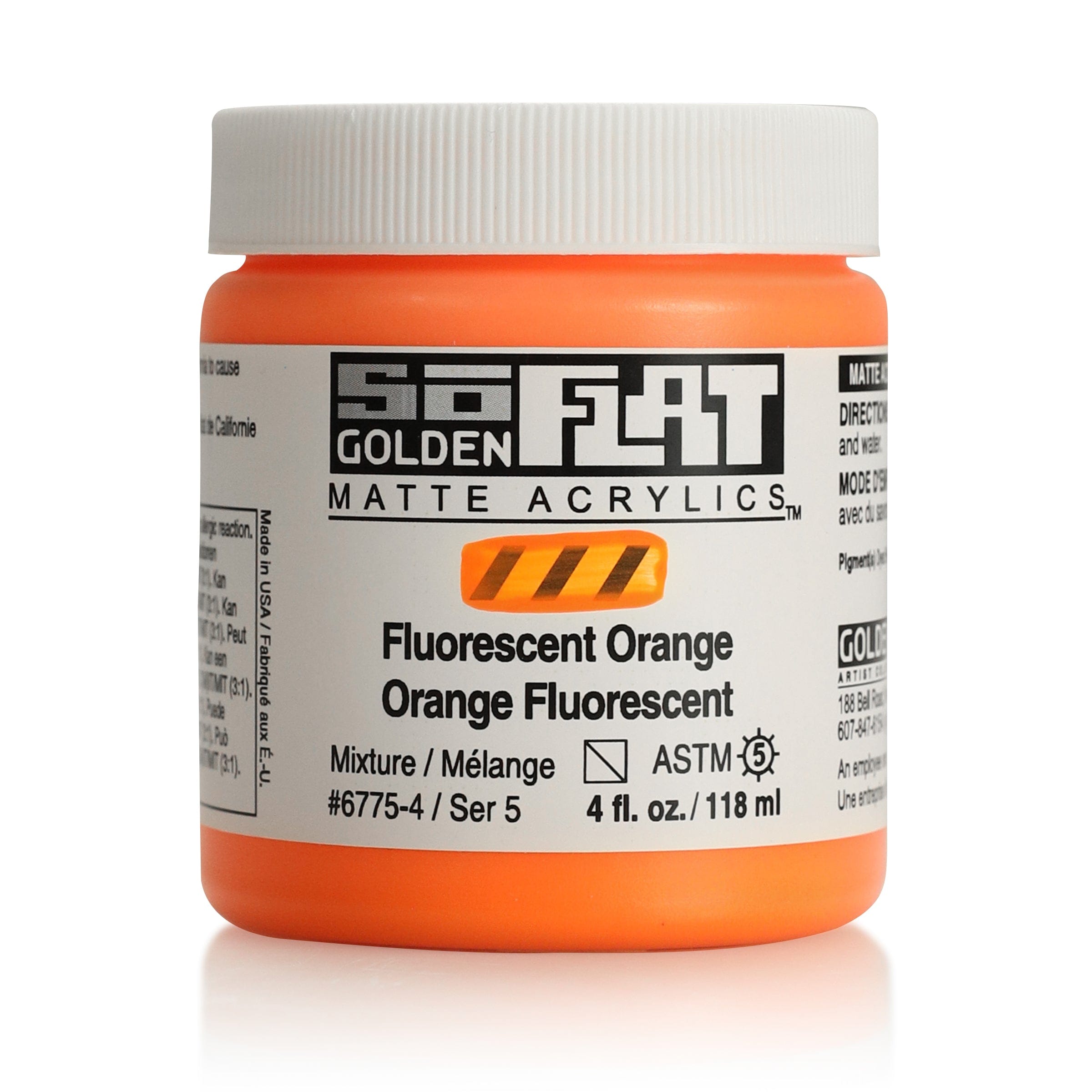 Golden SoFlat 118 ml Fluorescent Orange