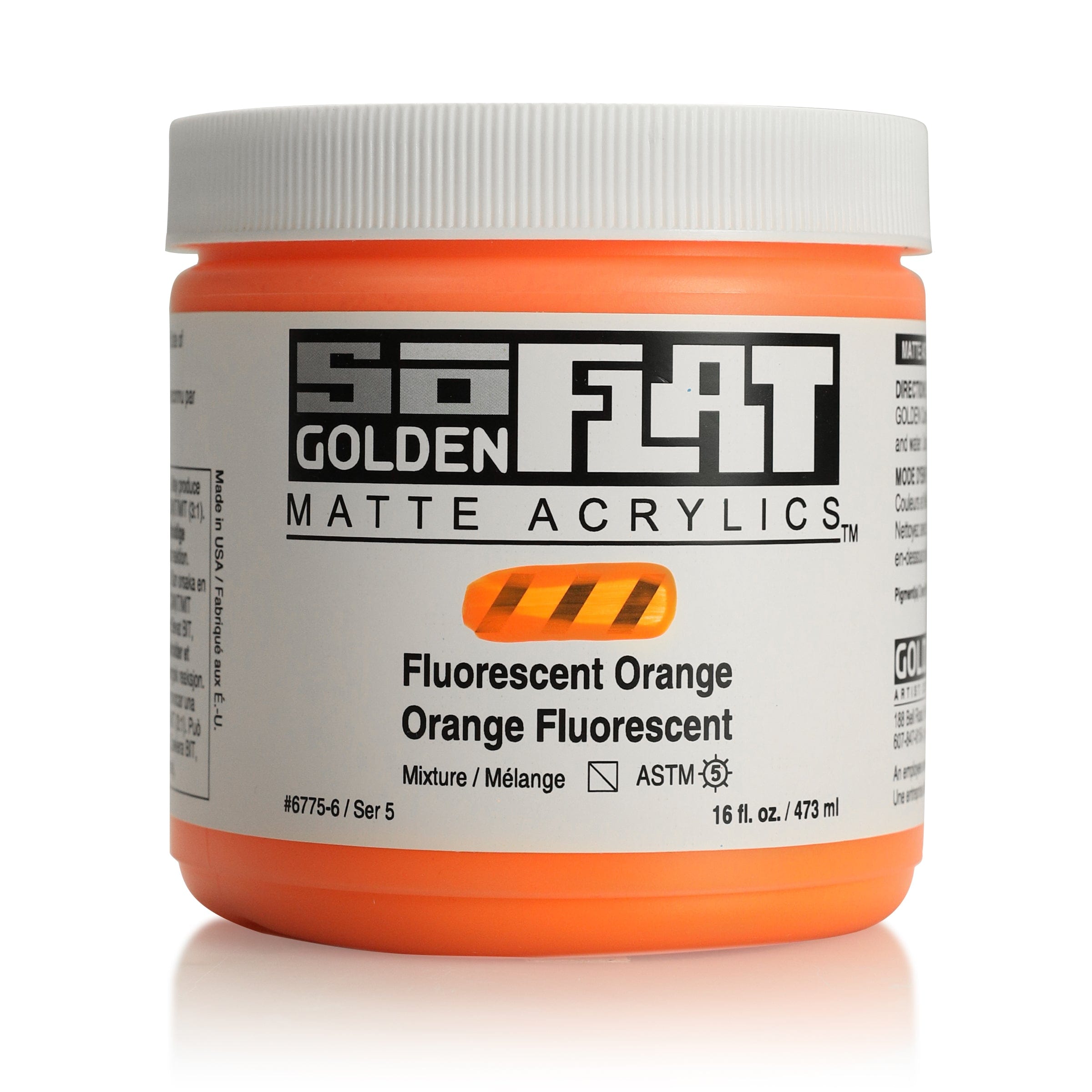 Golden SoFlat 473 ml Fluorescent Orange