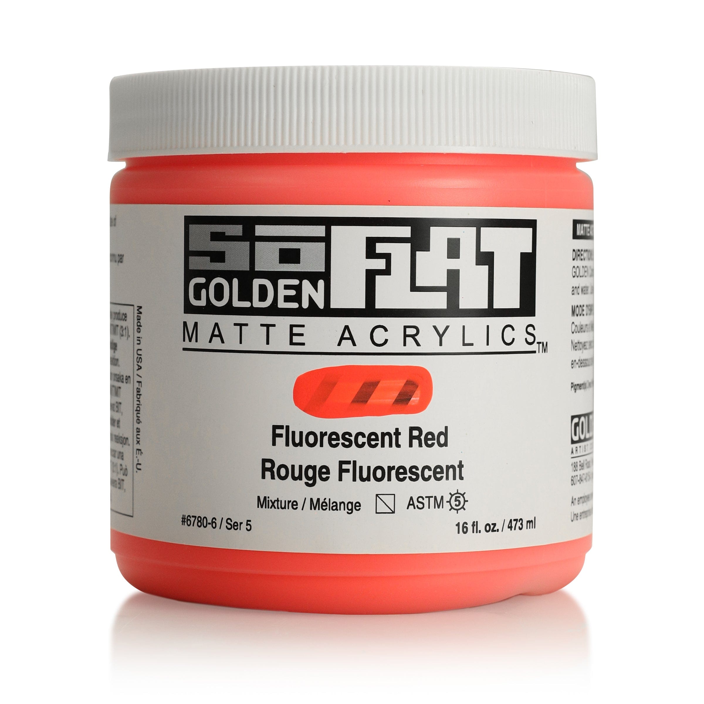 Golden SoFlat 473 ml Fluorescent Red