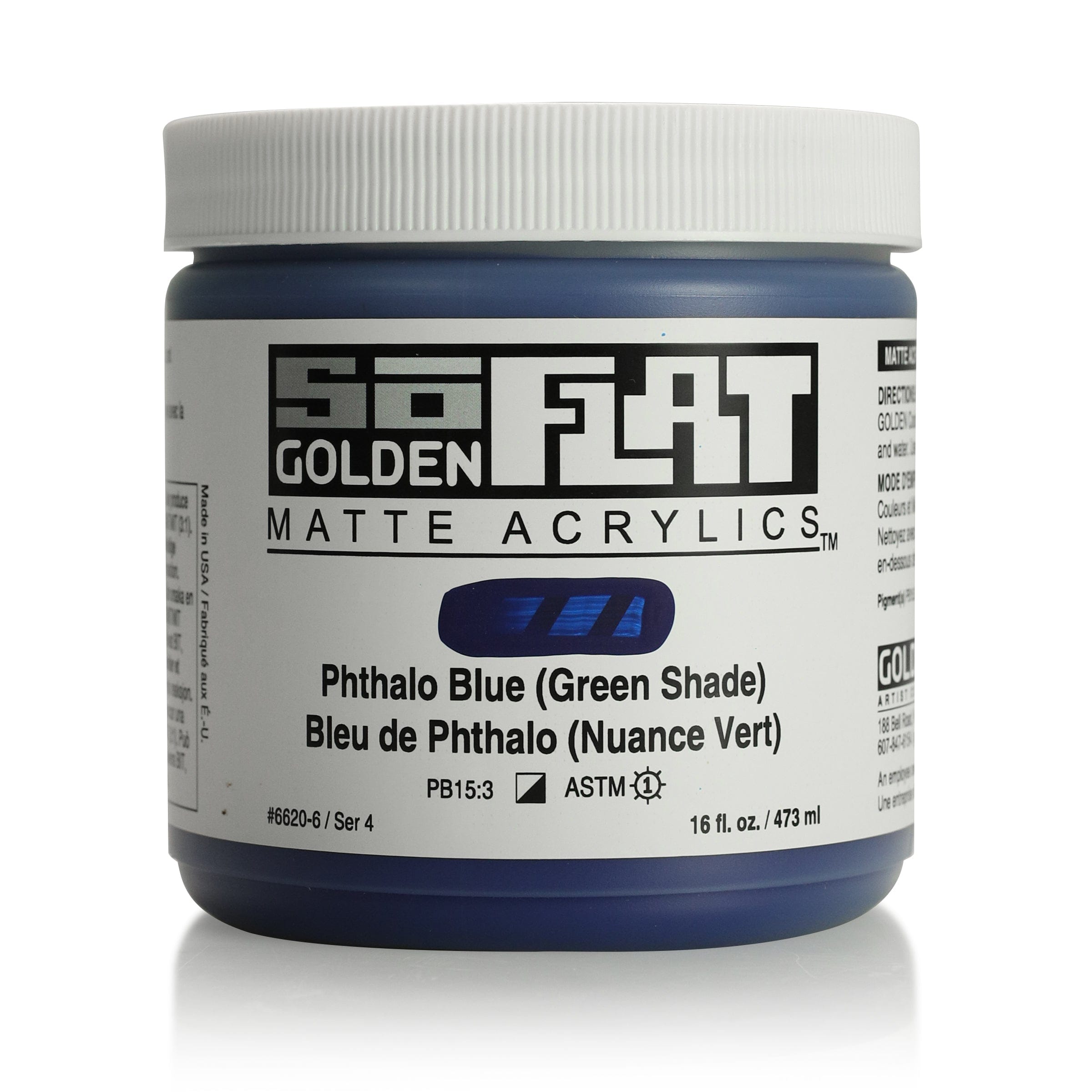 Golden SoFlat 473 ml Phthalo Blue (Green Shade)