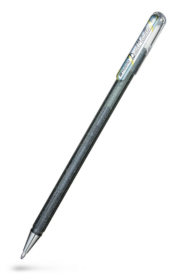 PENTEL K110 Hybrid Dual Metallic Gelroller Sølv