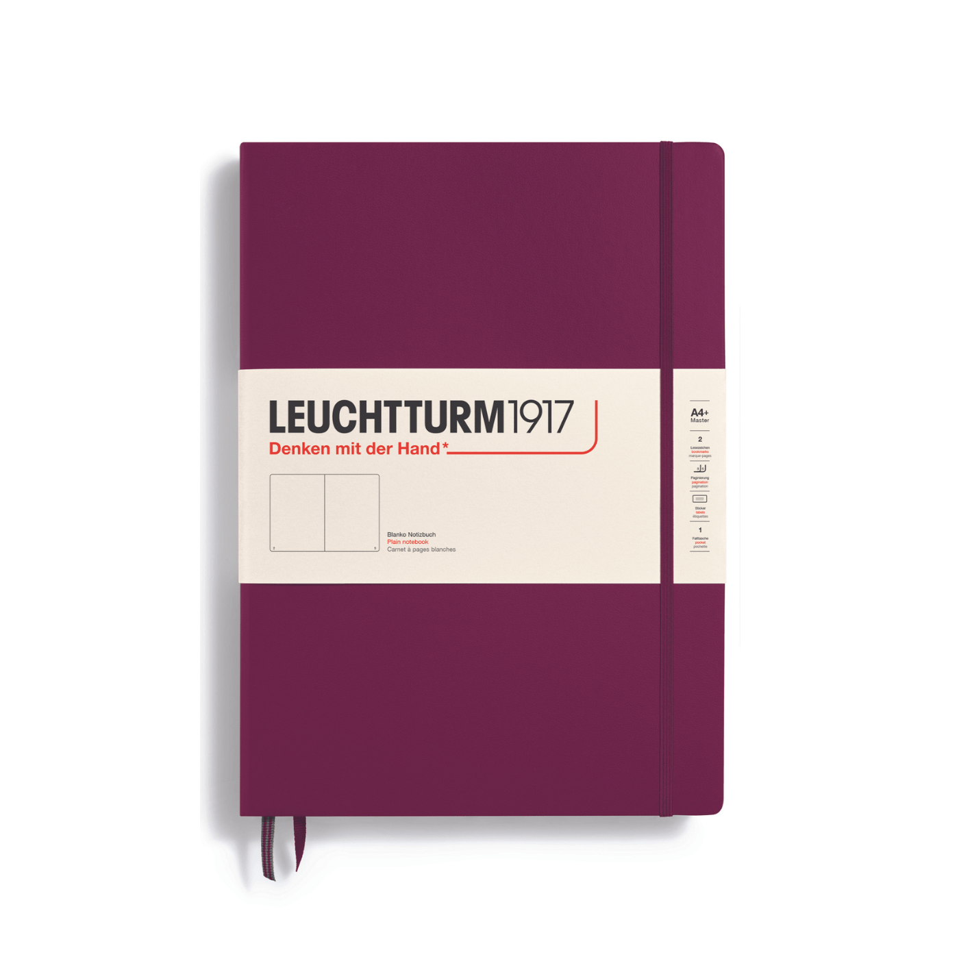 Leuchtturm 1917 Notesbog Leuchtturm1917 Notesbog Hardcover A4+ 233s Blank A4 Port Red