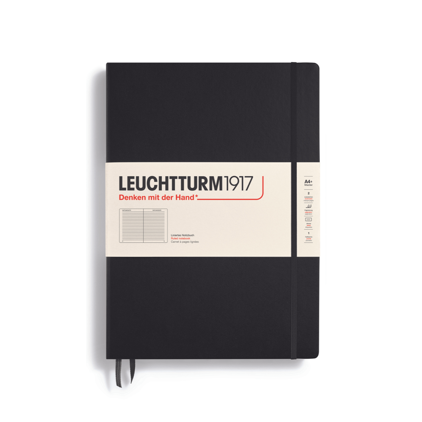 Leuchtturm 1917 Notesbog Leuchtturm1917 Notesbog Hardcover A4+ 233s Linjeret Black