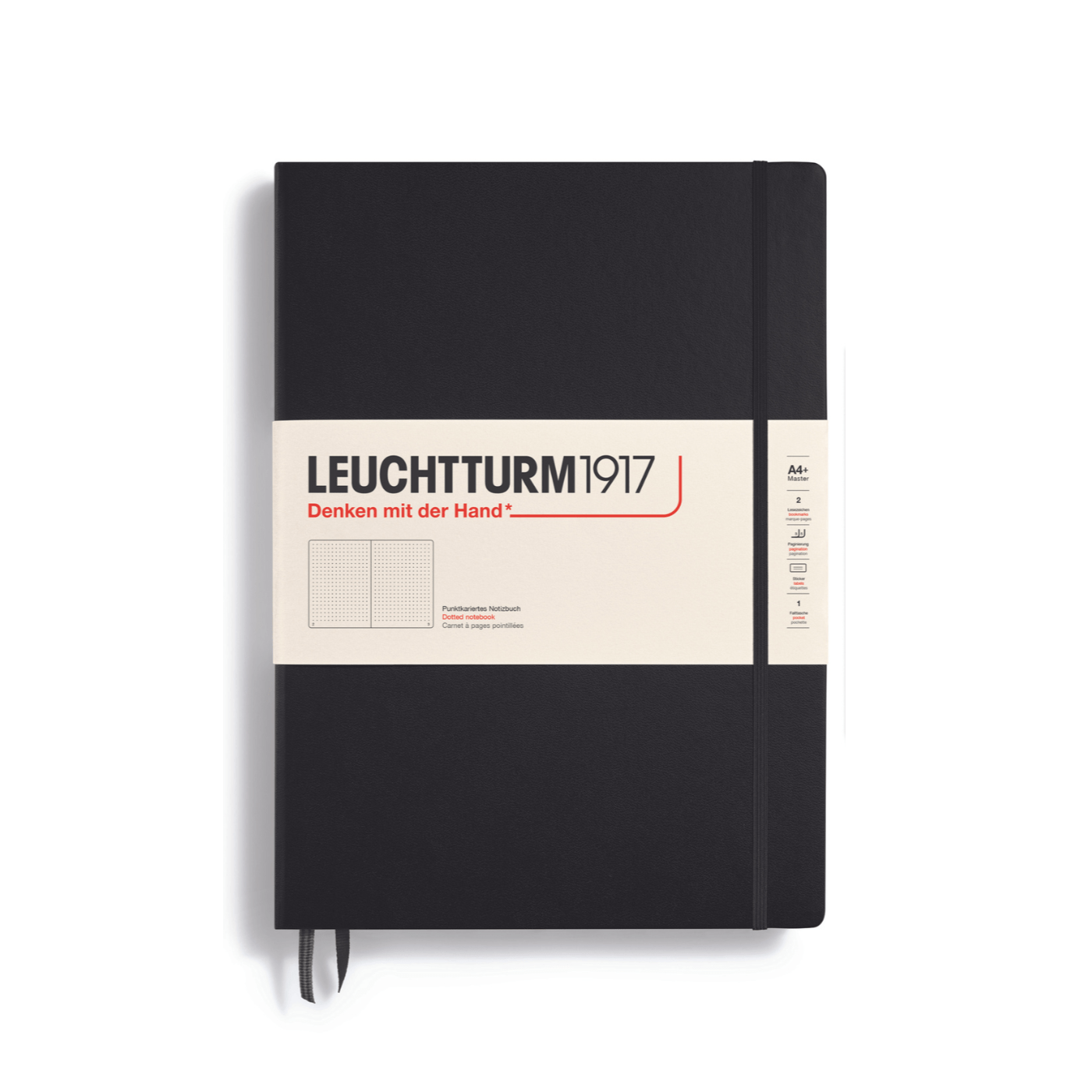 Leuchtturm 1917 Notesbog Leuchtturm1917 Notesbog Hardcover A4+ 233s Prikket Black