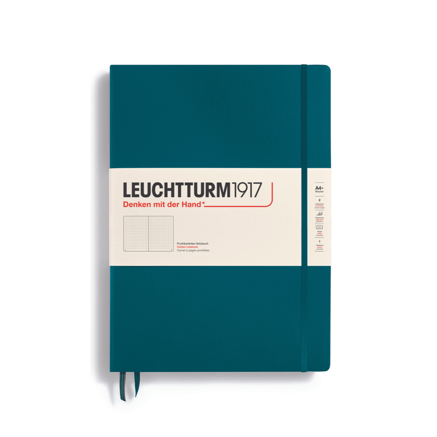 Leuchtturm 1917 Notesbog Leuchtturm1917 Notesbog Hardcover A4+ 233s Prikket Pacific Green