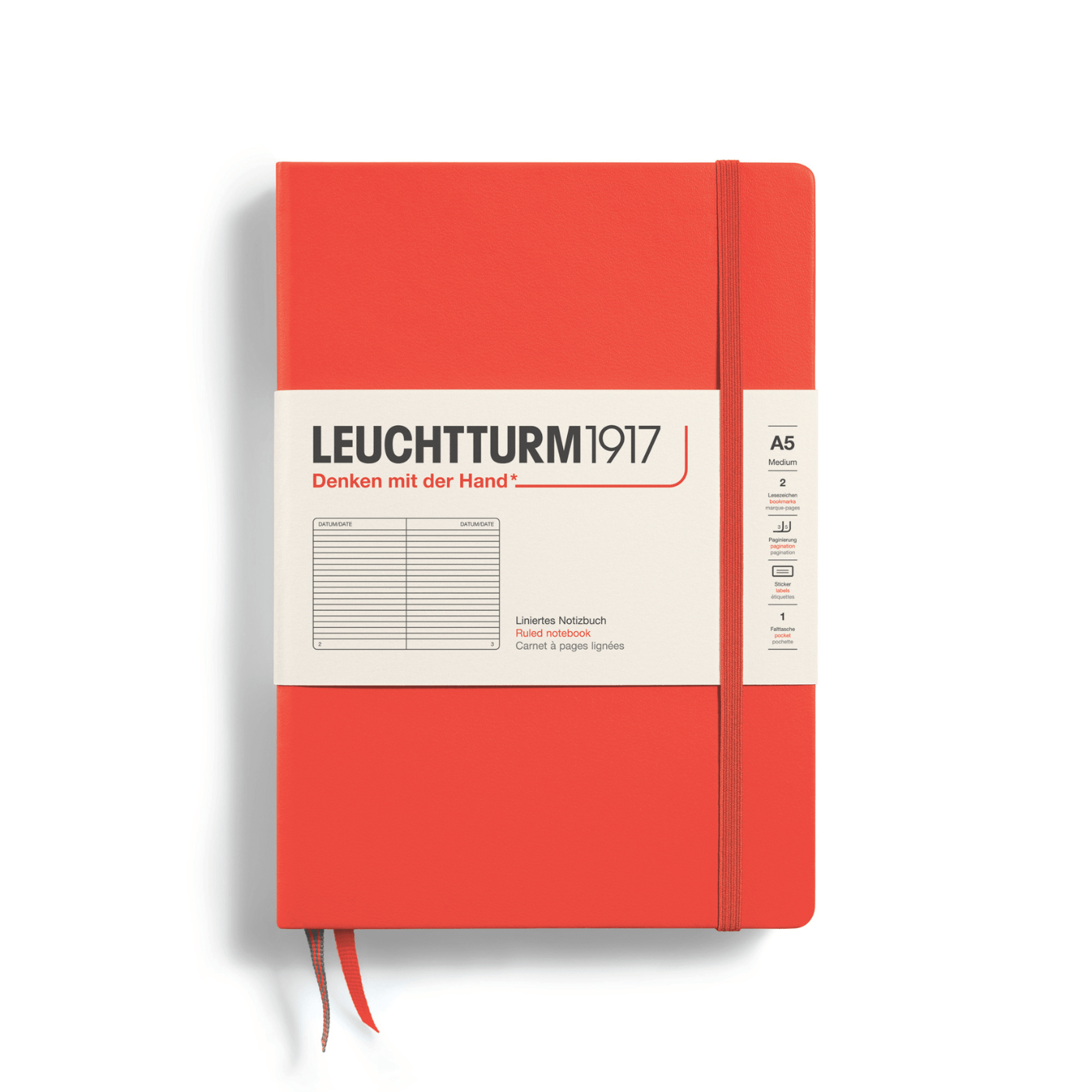 Leuchtturm 1917 Notesbog Leuchtturm1917 Notesbog Hardcover A5 249s Linjeret Lobster