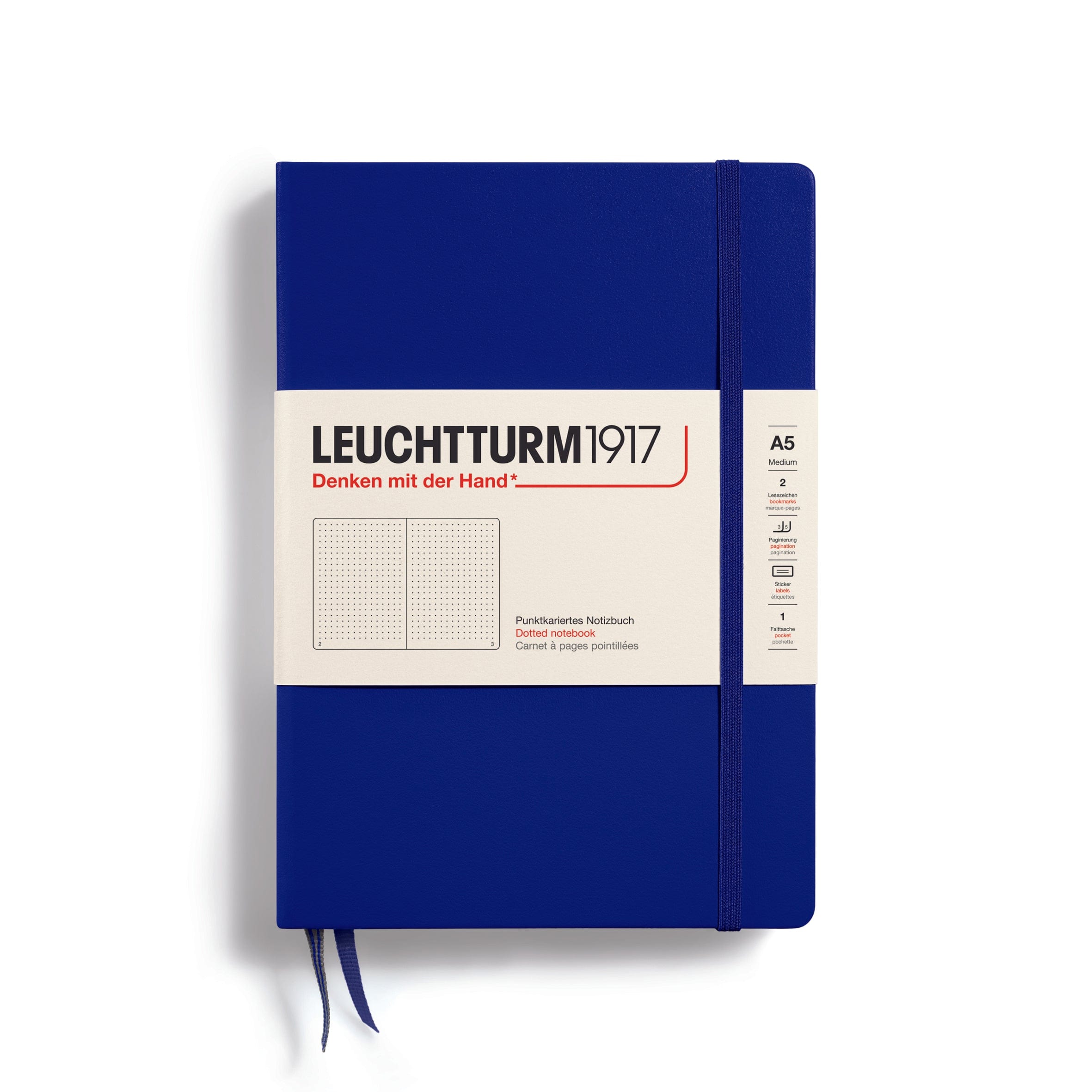 Leuchtturm 1917 Notesbog Leuchtturm1917 Notesbog Hardcover A5 249s Prikket Ink