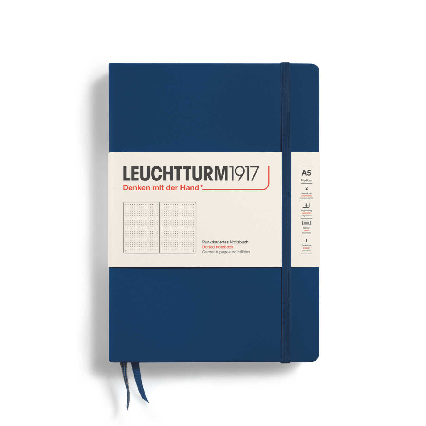 Leuchtturm 1917 Notesbog Leuchtturm1917 Notesbog Hardcover A5 249s Prikket Navy