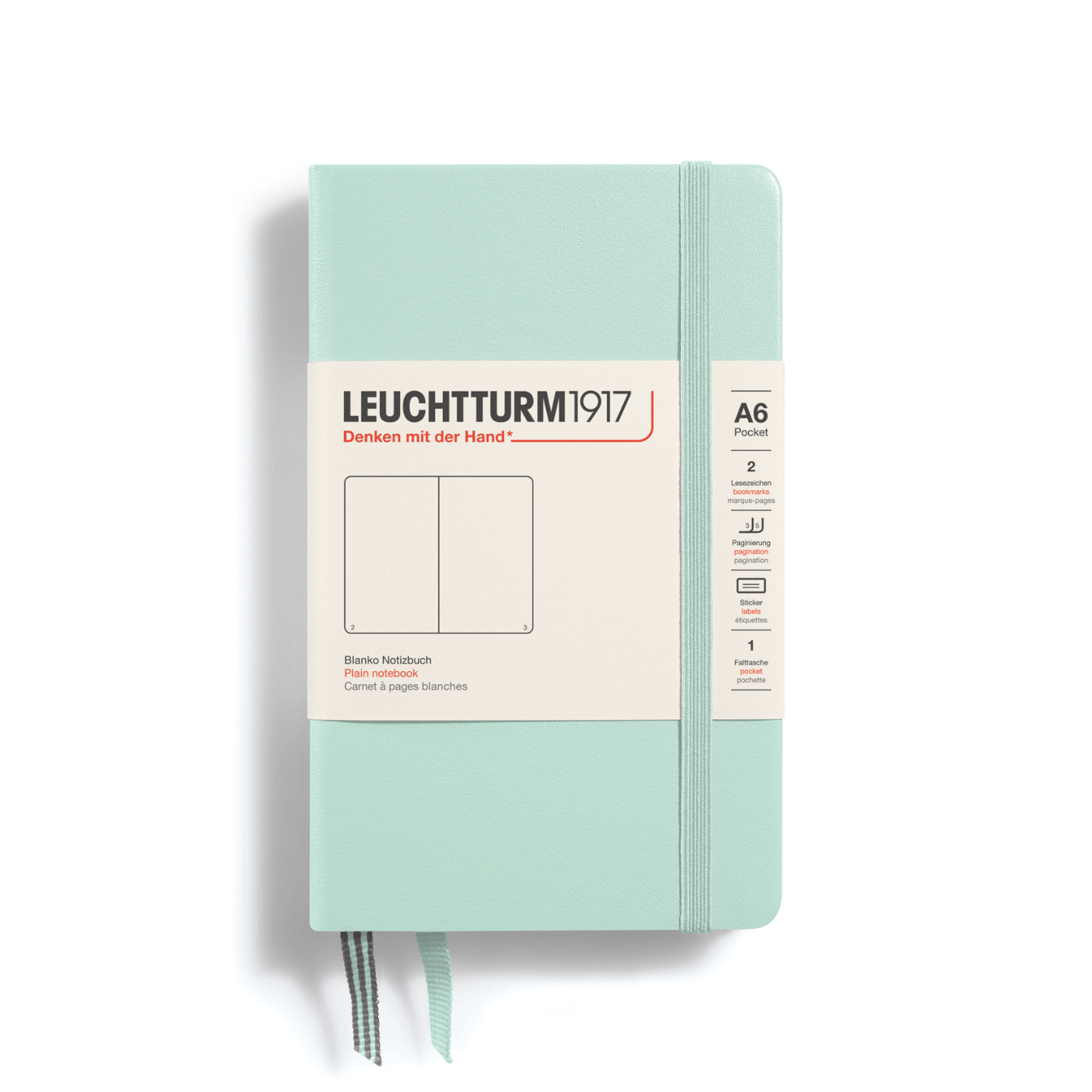 Leuchtturm 1917 Notesbog Leuchtturm1917 Notesbog Hardcover A6 185s Blank Mint Green