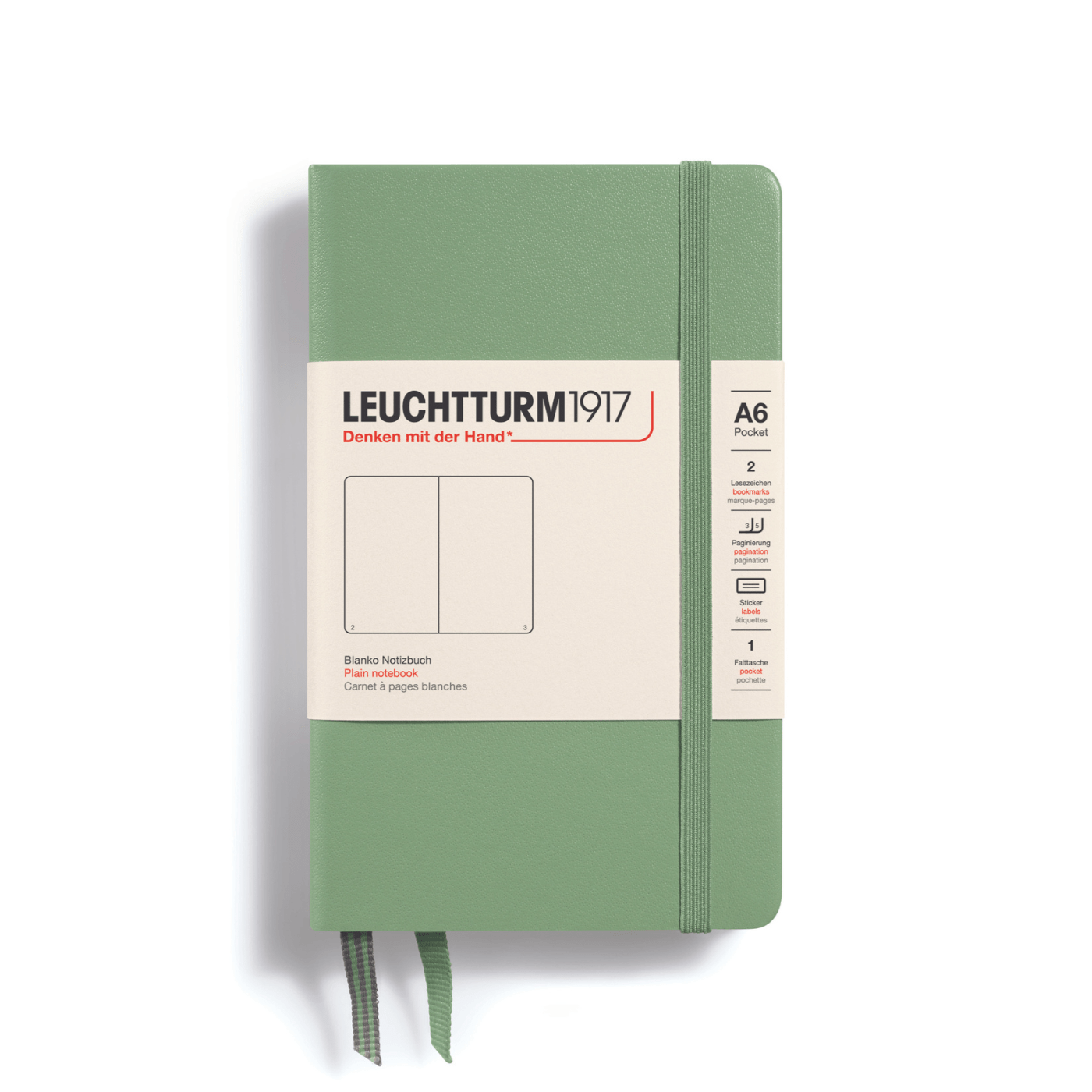 Leuchtturm 1917 Notesbog Leuchtturm1917 Notesbog Hardcover A6 185s Blank Sage