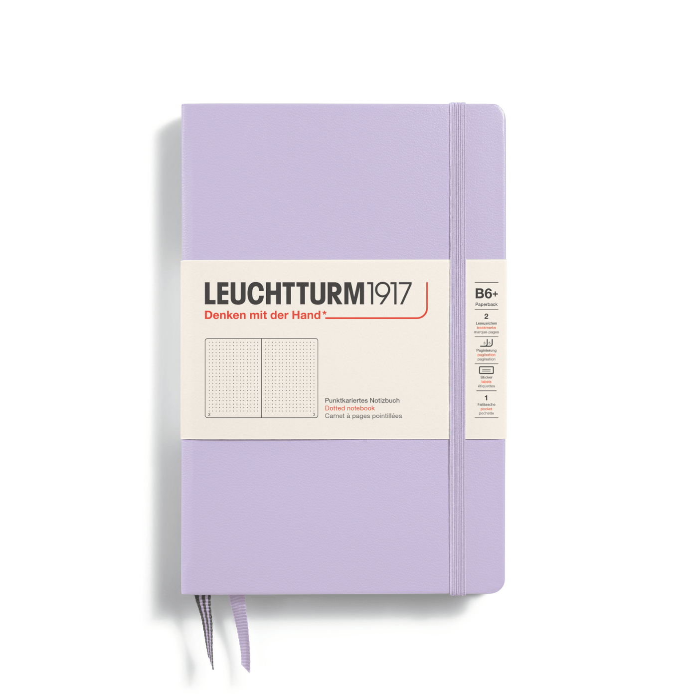 Leuchtturm 1917 Notesbog Leuchtturm1917 Notesbog Hardcover B6+ 219s Prikket Lilac