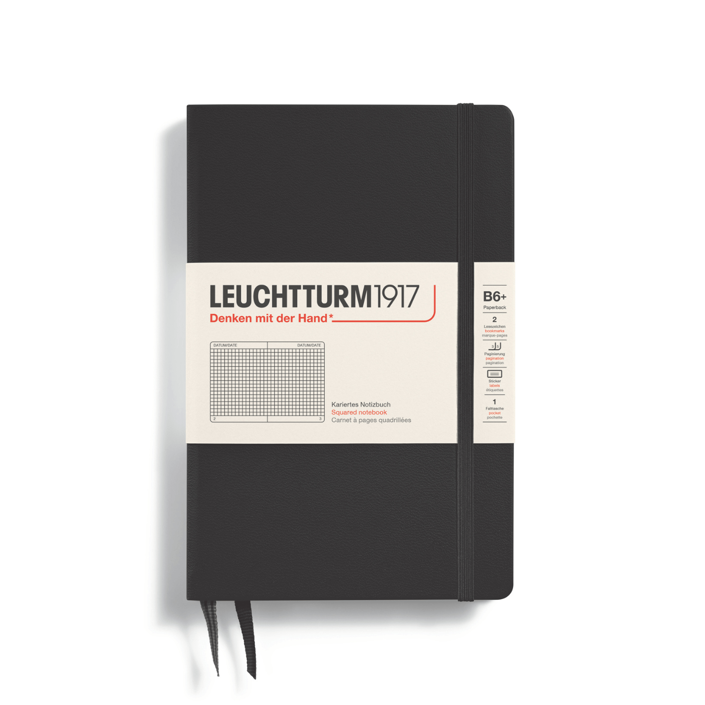 Leuchtturm 1917 Notesbog Leuchtturm1917 Notesbog Hardcover B6+ 219s Ternet Black