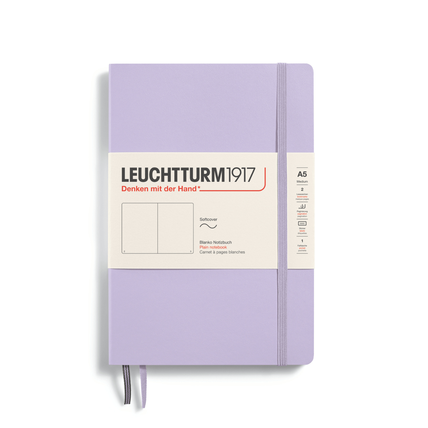 Leuchtturm 1917 Notesbog Leuchtturm1917 Notesbog Softcover A5 121s Blank Lilac