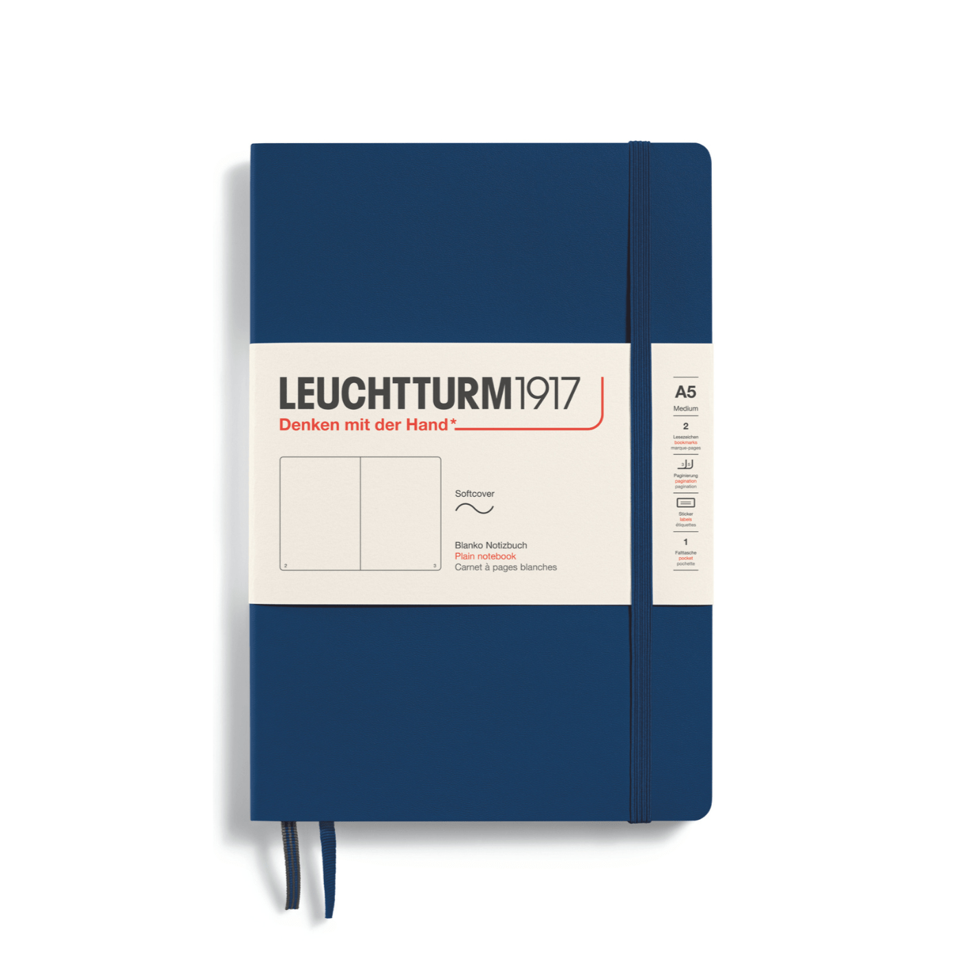 Leuchtturm 1917 Notesbog Leuchtturm1917 Notesbog Softcover A5 121s Blank Navy