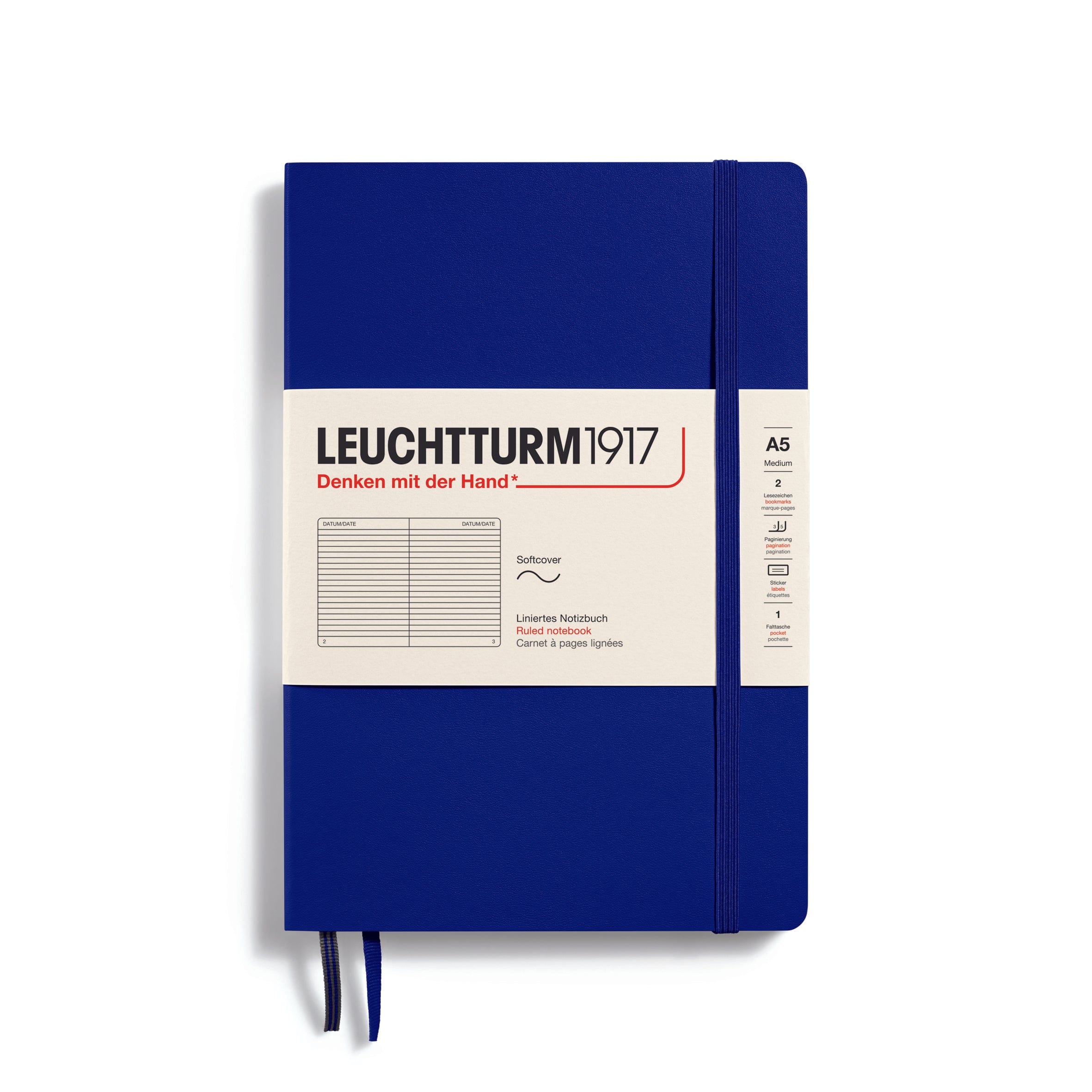 Leuchtturm 1917 Notesbog Leuchtturm1917 Notesbog Softcover A5 121s Linjeret Ink