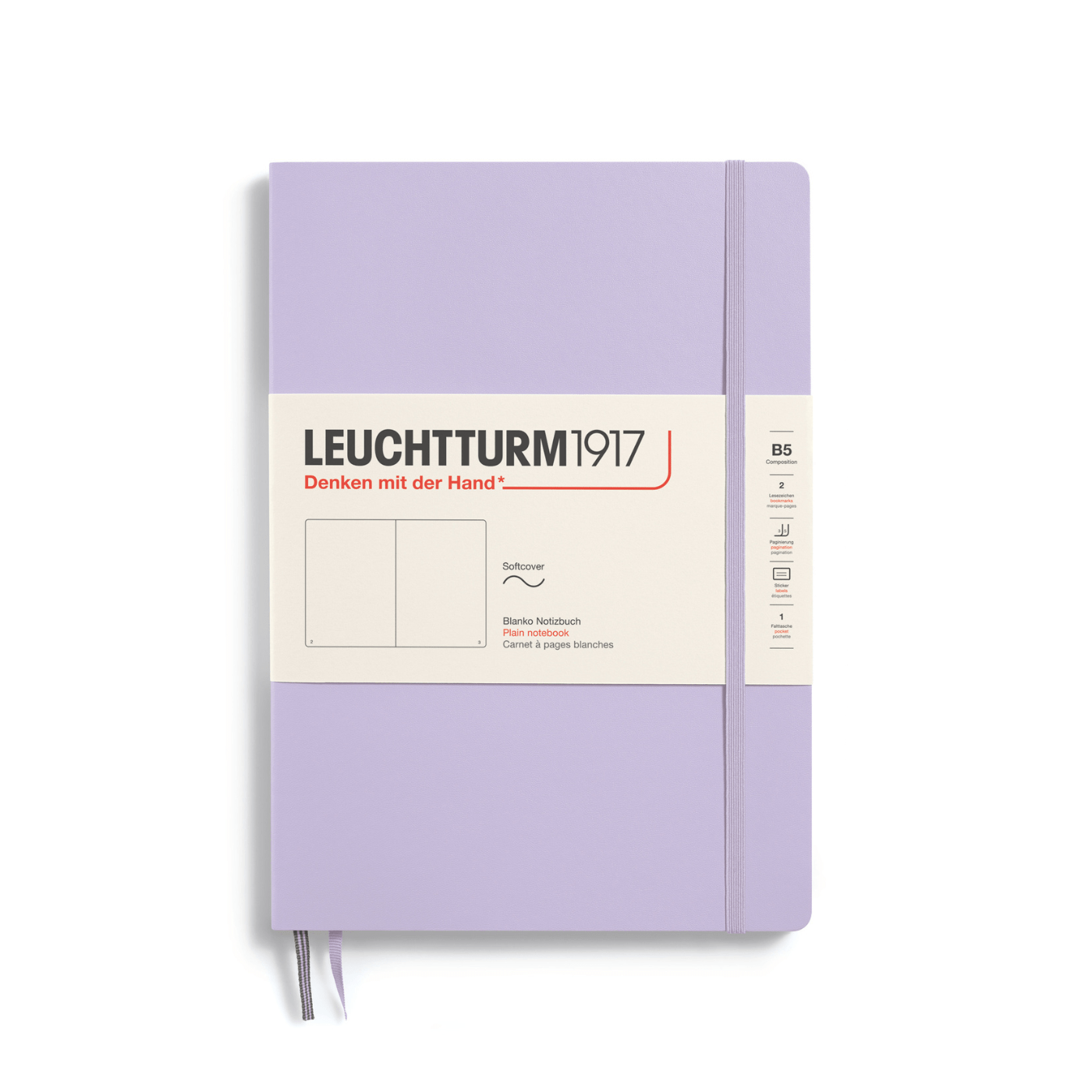 Leuchtturm 1917 Notesbog Leuchtturm1917 Notesbog Softcover B5 121s Blank Lilac