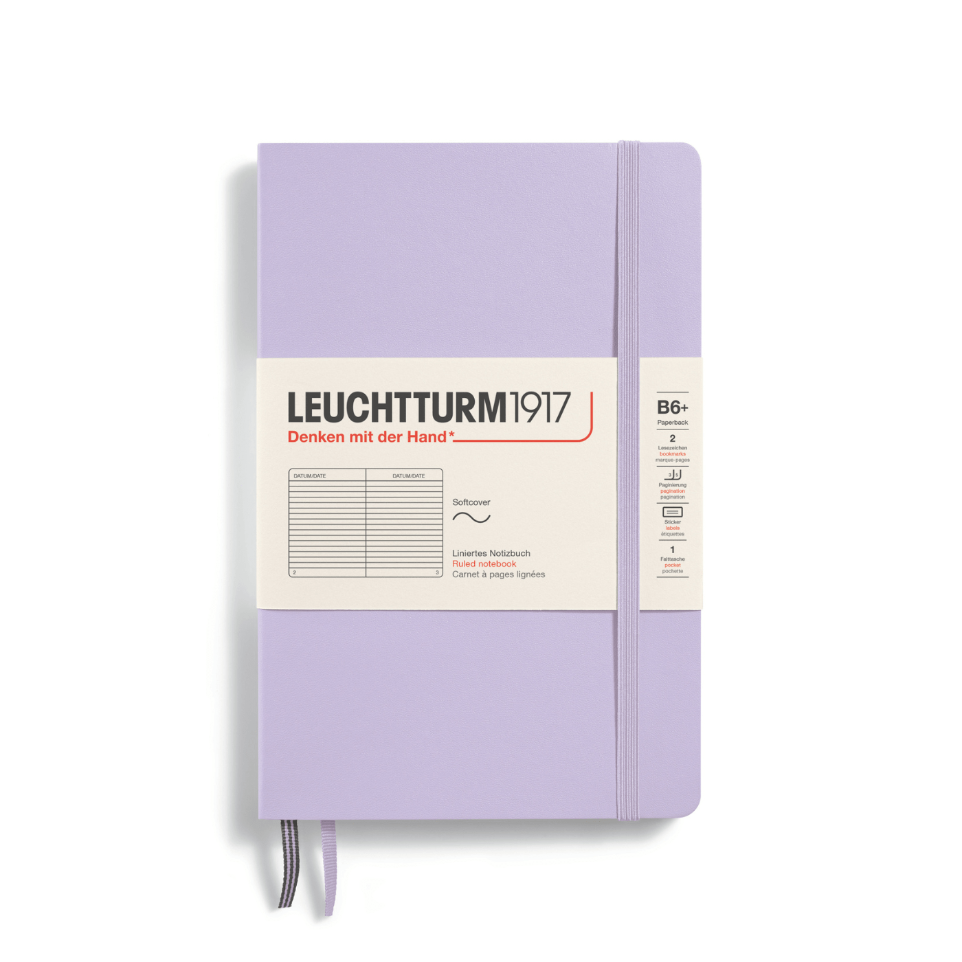 Leuchtturm 1917 Notesbog Leuchtturm1917 Notesbog Softcover B6+ 121s Linjeret Lilac