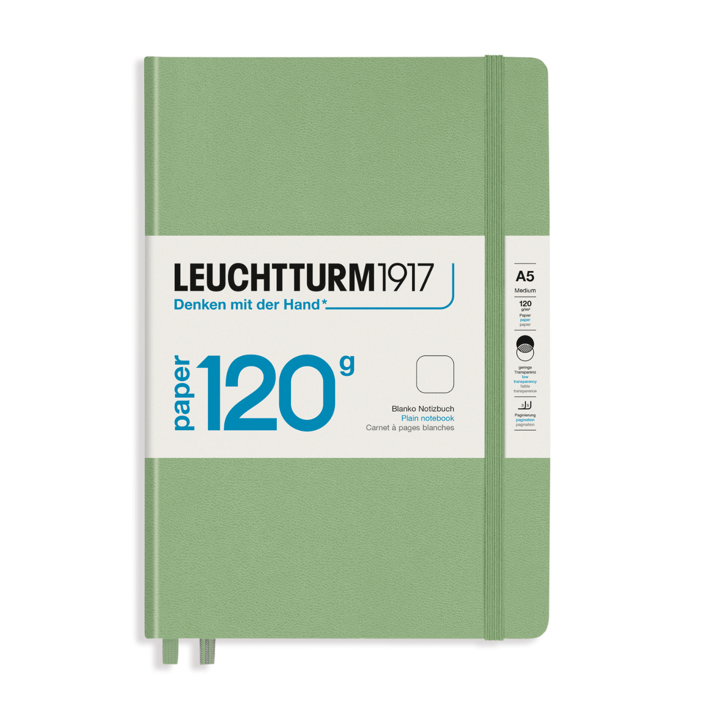 Leuchtturm 1917 Notesbog Leuchtturm1917 Paper 120g Notesbog Hardcover A5 201s Blank Sage