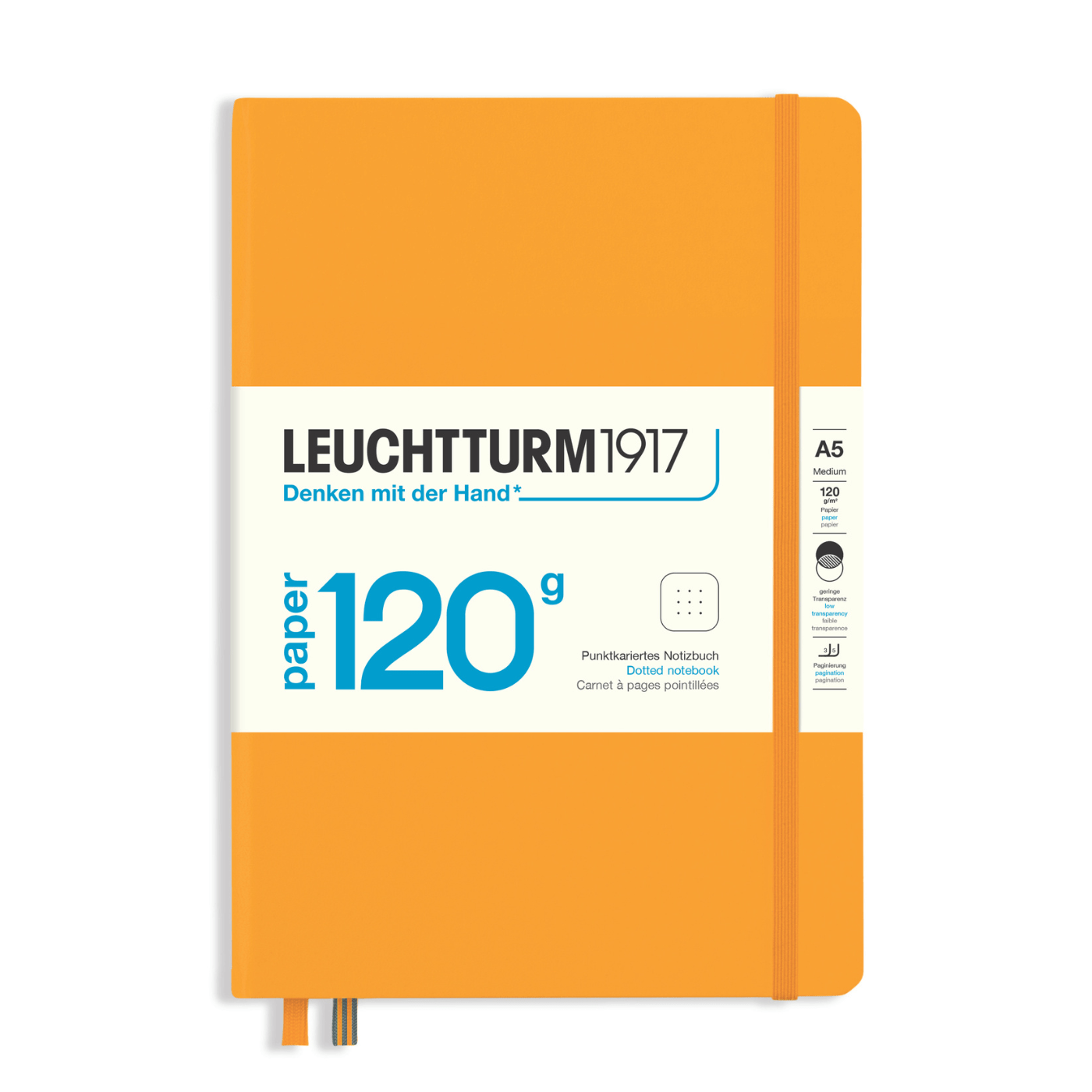 Leuchtturm 1917 Notesbog Leuchtturm1917 Paper 120g notesbog Hardcover A5 201s prikket Rising Sun