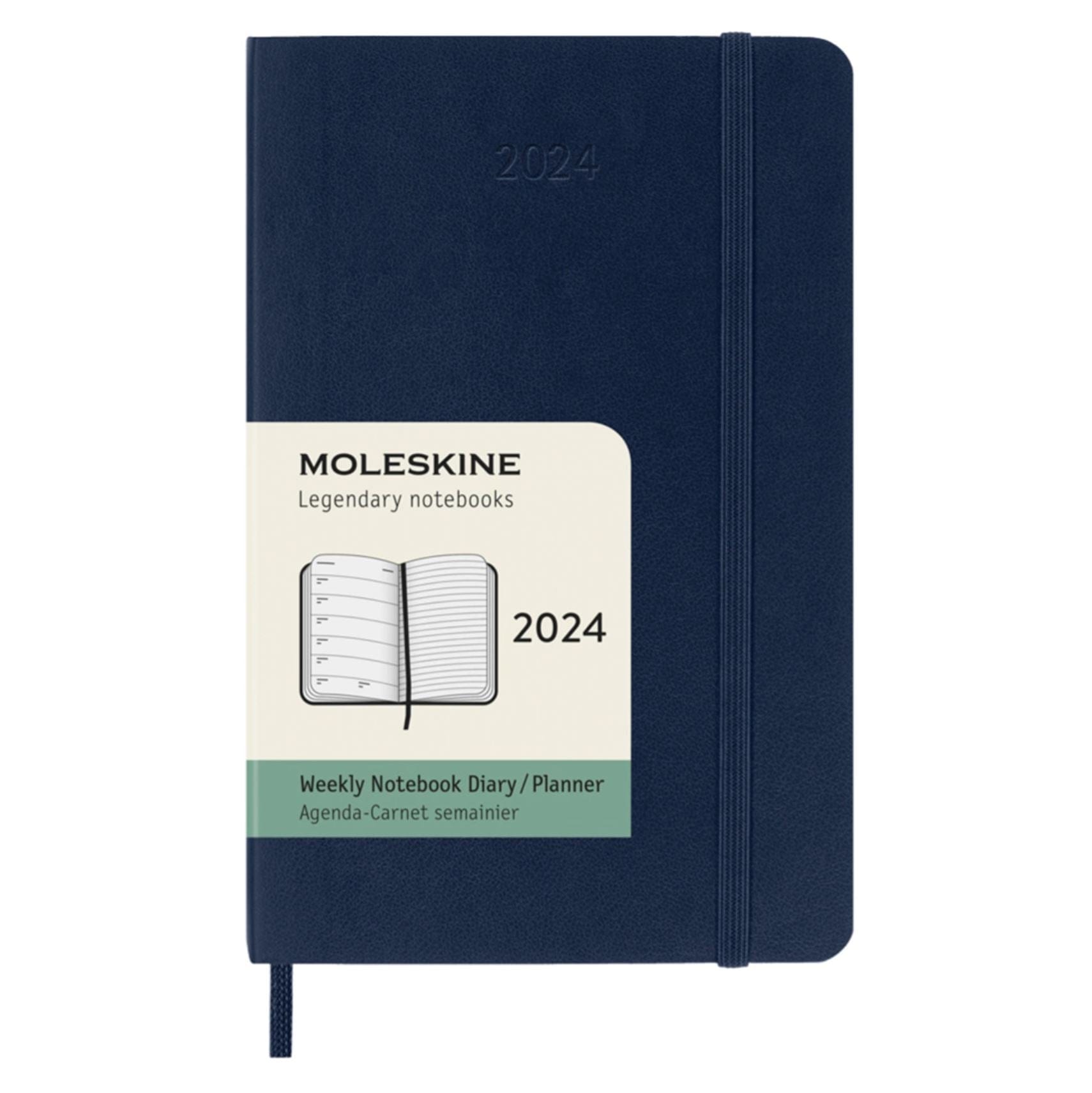 Moleskin Kalender Moleskine Classic Hard 12M Week Note Pocket Sapphire Blue 2024