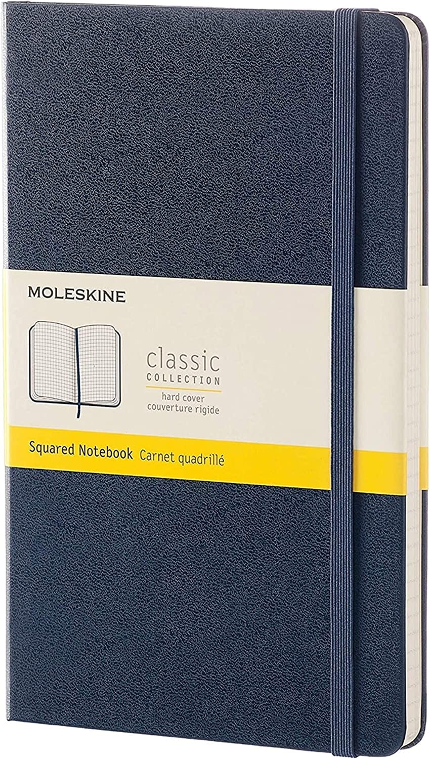 Moleskine Notesbog Large / Blue / Hardcover Moleskine Classic notesbog - Squared